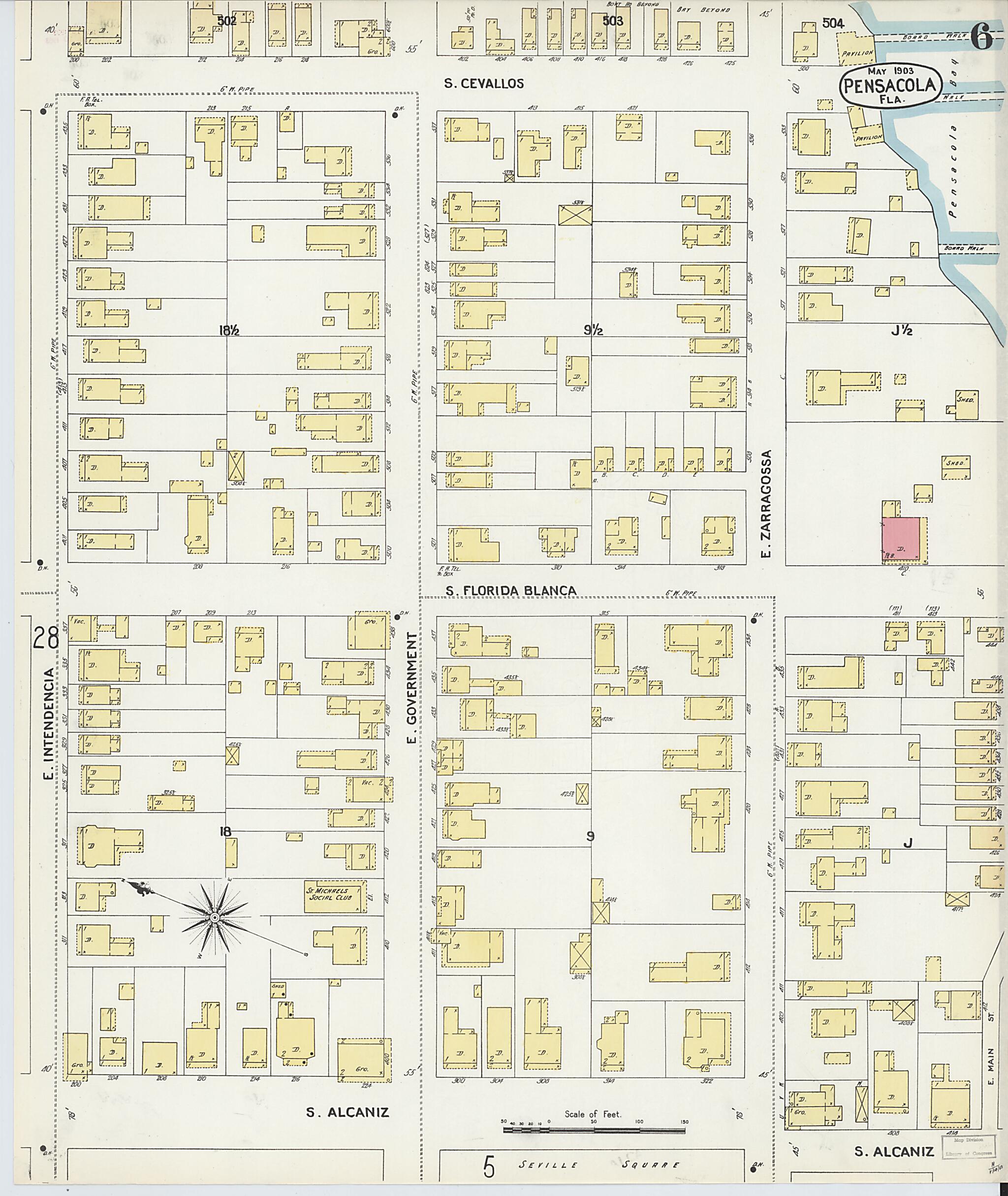 This old map of Woolsey, Escambia County, Florida was created by Sanborn Map Company in 1903