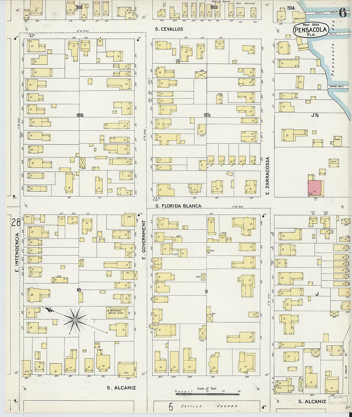 Pensacola, Escambia County, Florida 1903 (Sheet 6) by Relic Map Company