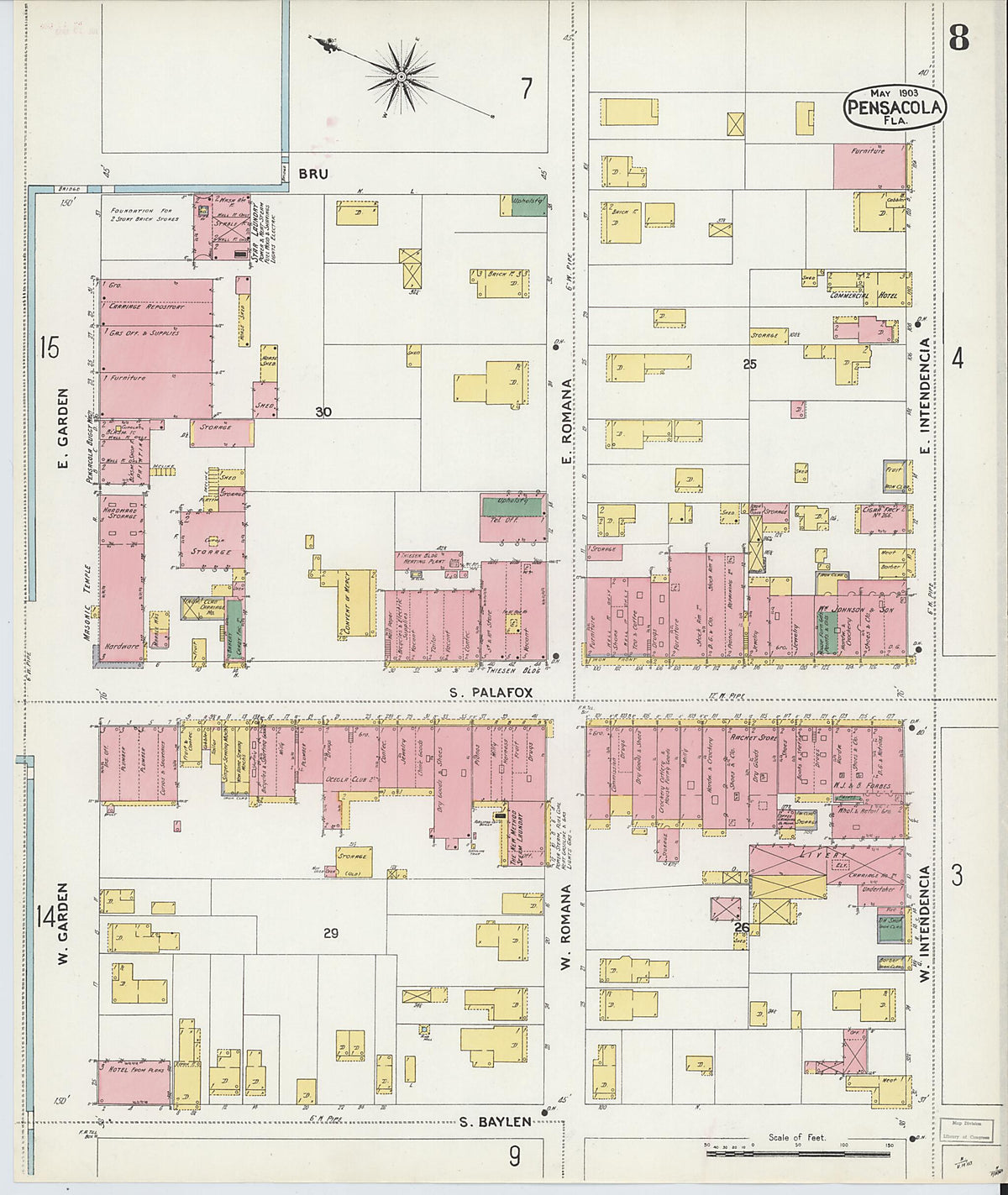 Pensacola, Escambia County, Florida 1903 (Sheet 8) by Relic Map Company