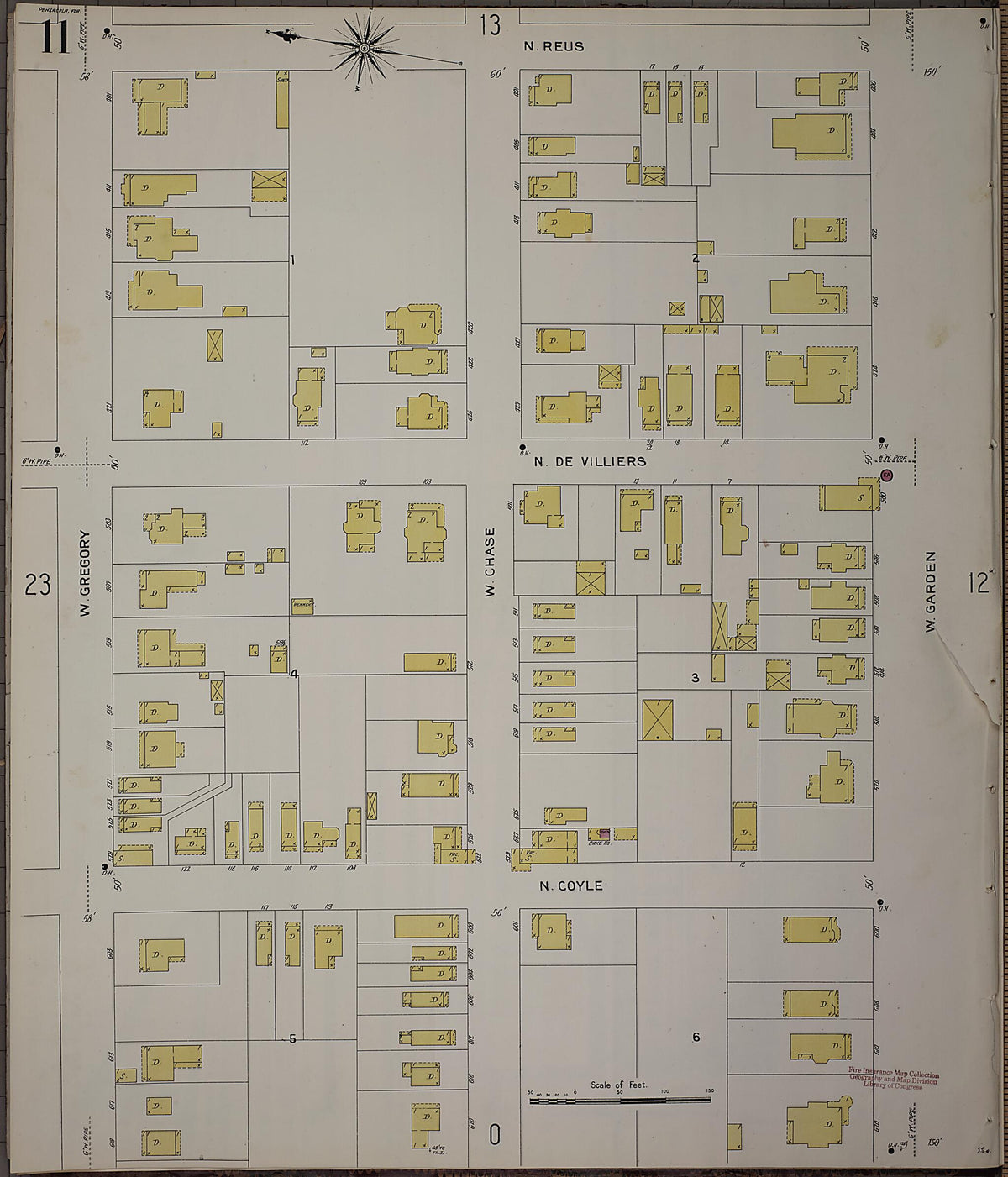 Pensacola, Escambia County, Florida 1907 (Sheet 12) by Relic Map Company