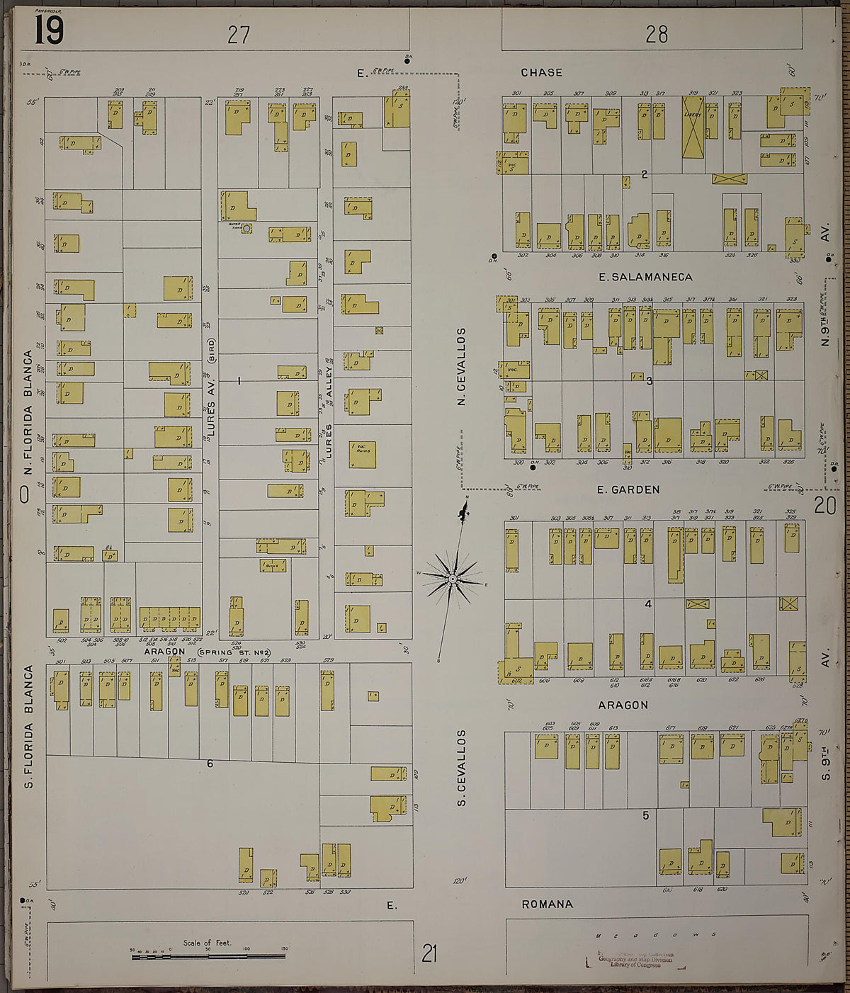 Pensacola, Escambia County, Florida 1907 (Sheet 20) by Relic Map Company