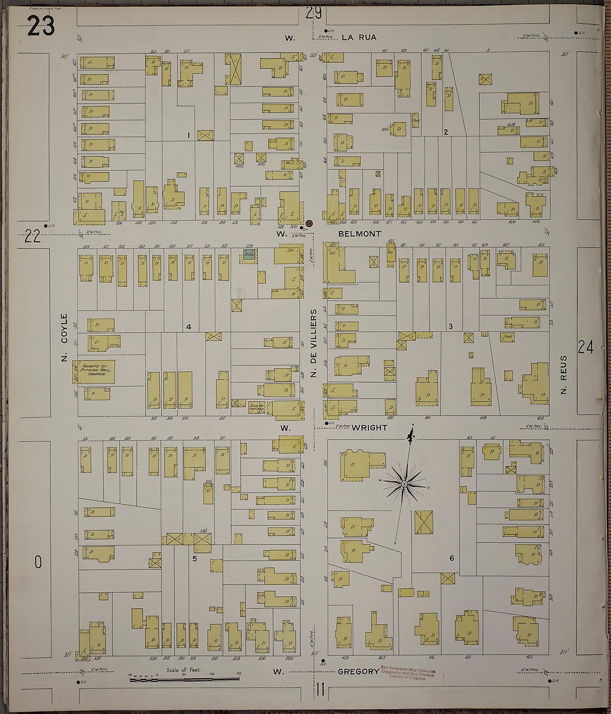 Pensacola, Escambia County, Florida 1907 (Sheet 24) by Relic Map Company