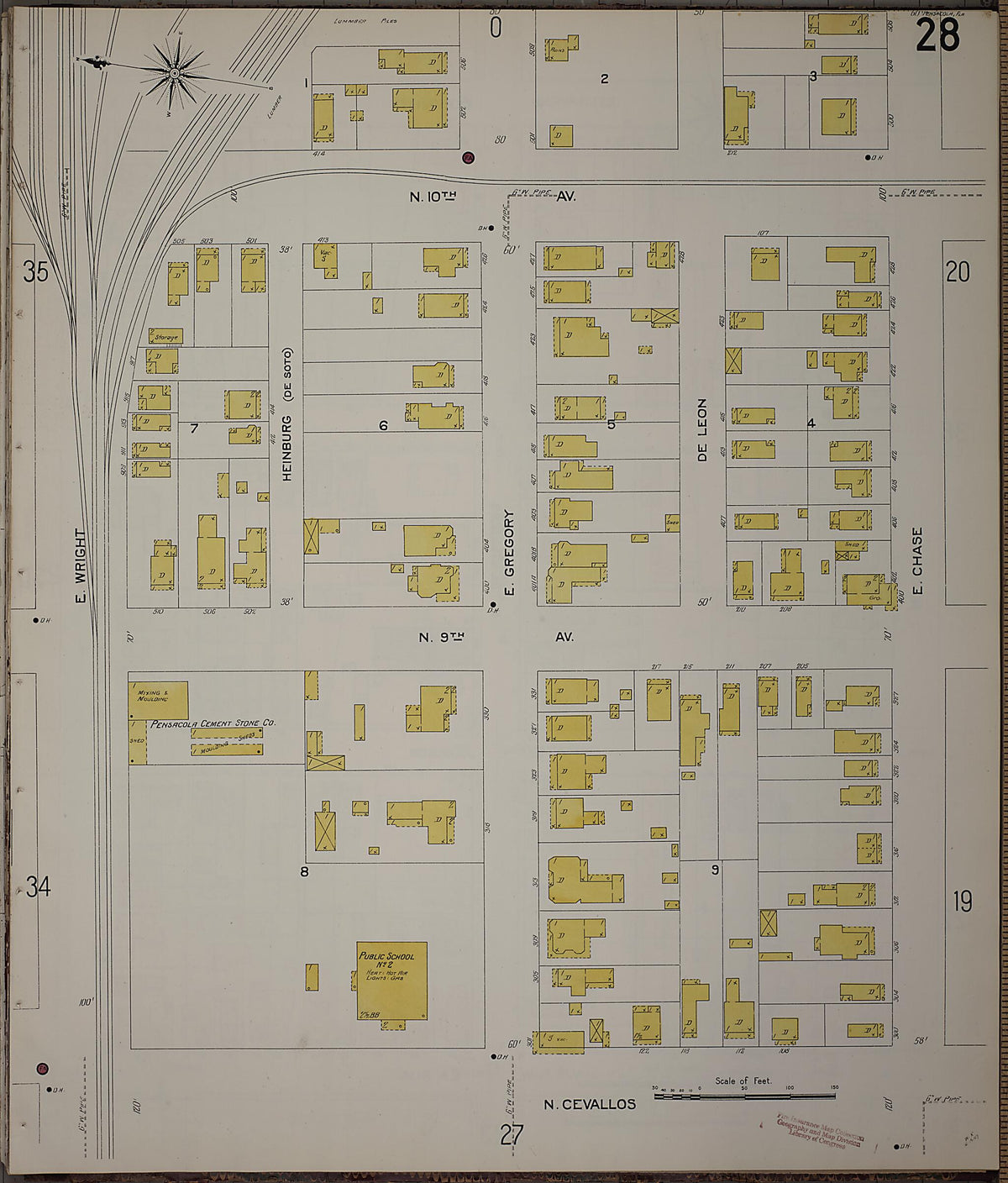 Pensacola, Escambia County, Florida 1907 (Sheet 29) by Relic Map Company