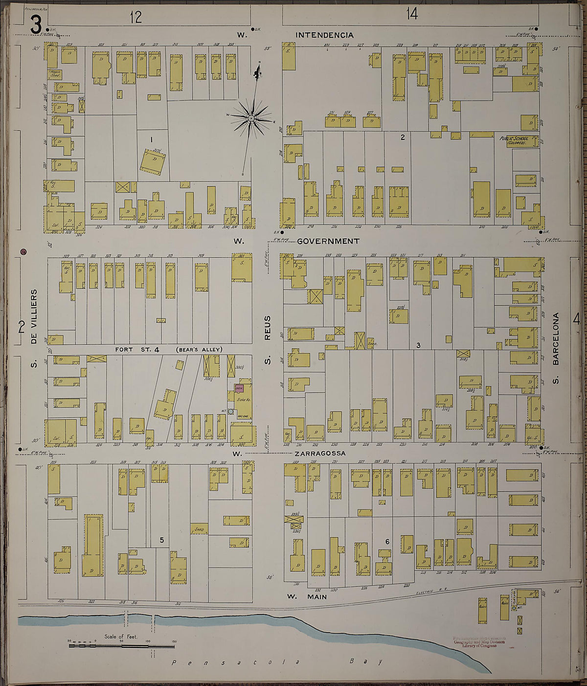 Pensacola, Escambia County, Florida 1907 (Sheet 4) by Relic Map Company