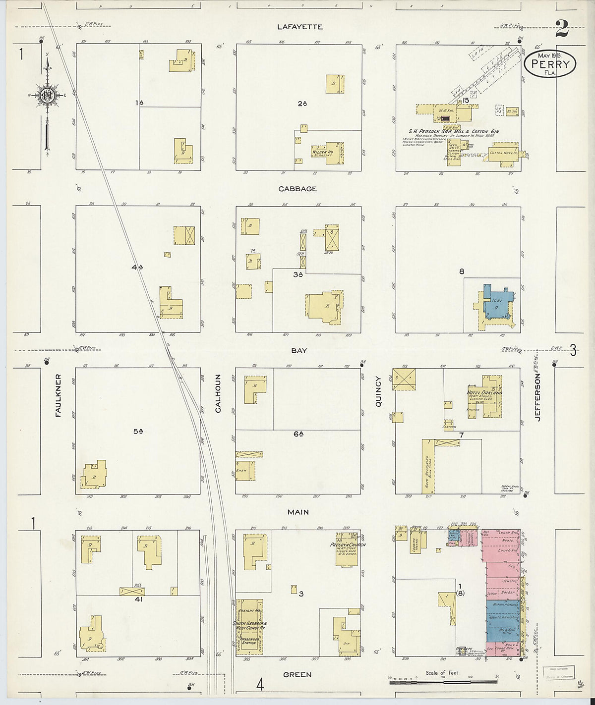 Perry, Taylor County, Florida 1913 (Sheet 2 of 4) by Relic Map Company