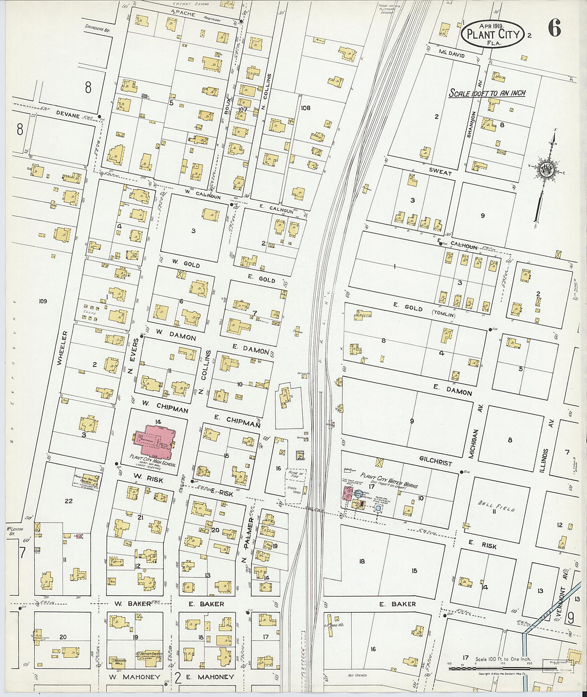 Plant City, Hillborough County, Florida 1919 (Sheet 6 of 9) by Relic Map Company