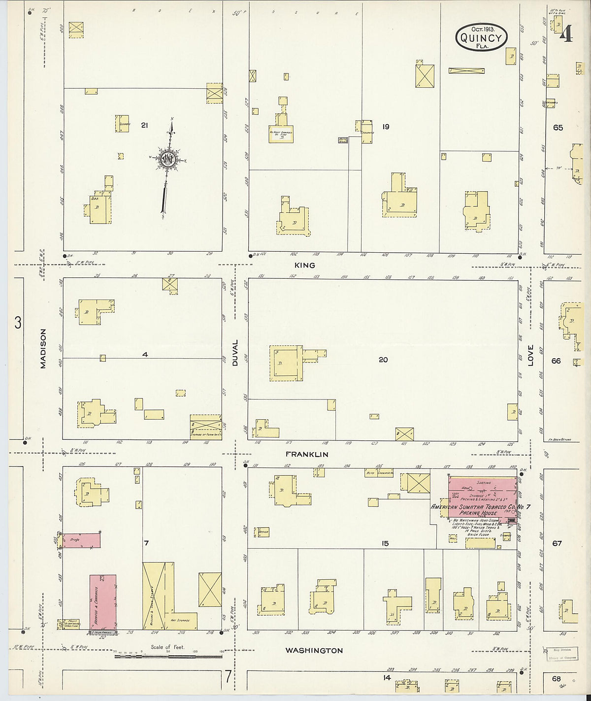 Quincy, Gadsden County, Florida 1913 (Sheet 4 of 7) by Relic Map Company