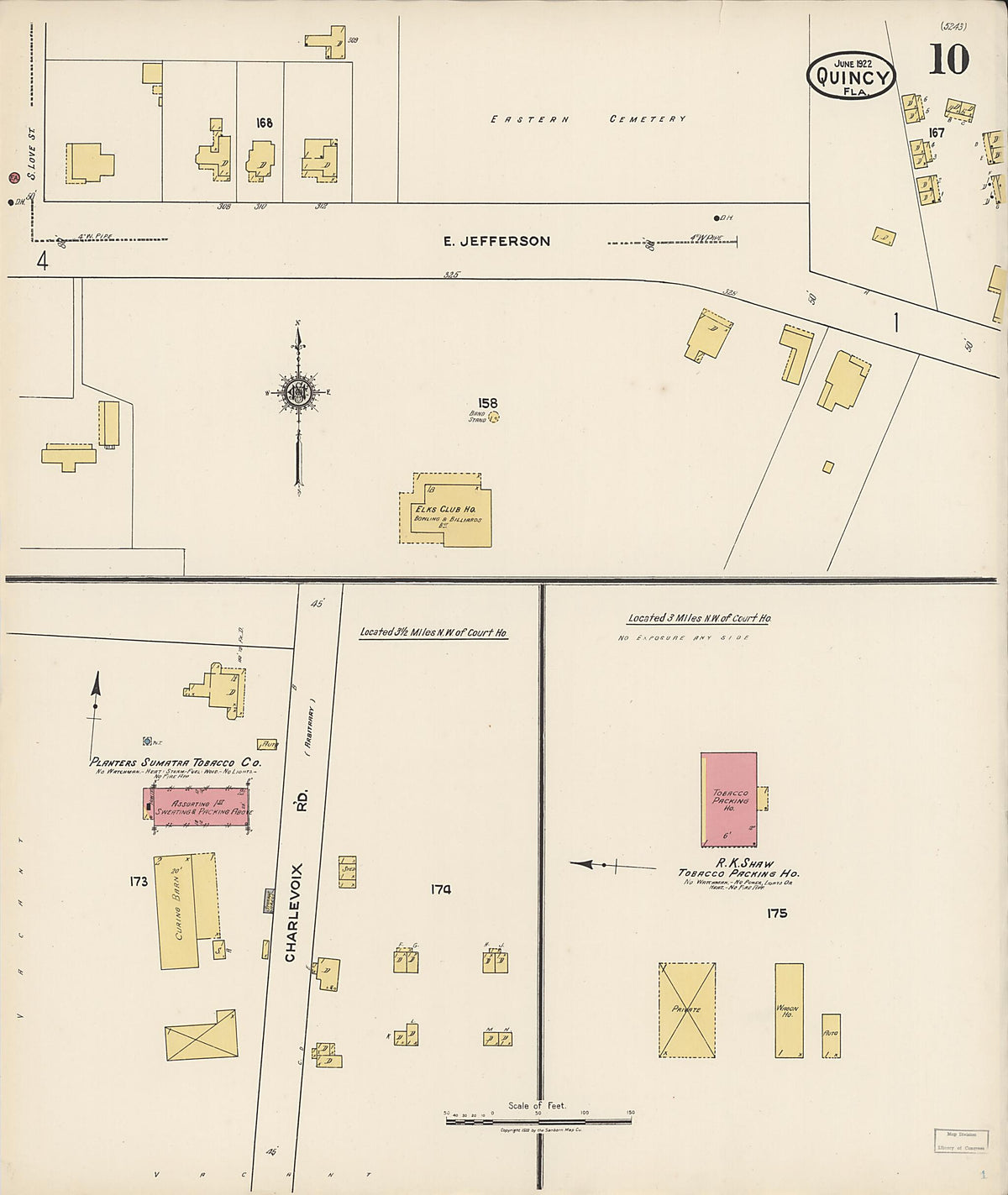 Quincy, Gadsden County, Florida 1922 (Sheet 10 of 11) by Relic Map Company