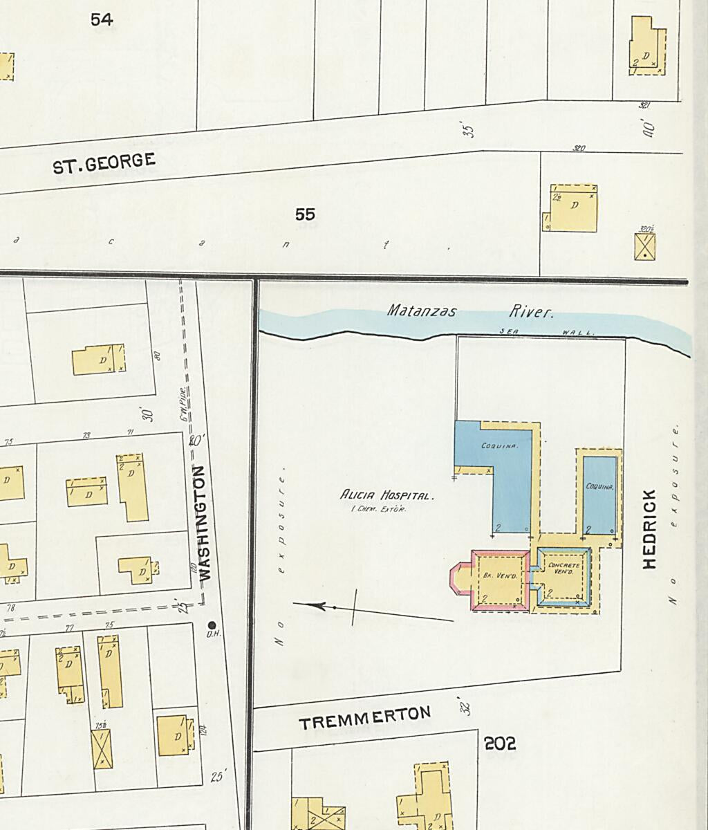 This old map of Saint Augustine, Saint John&