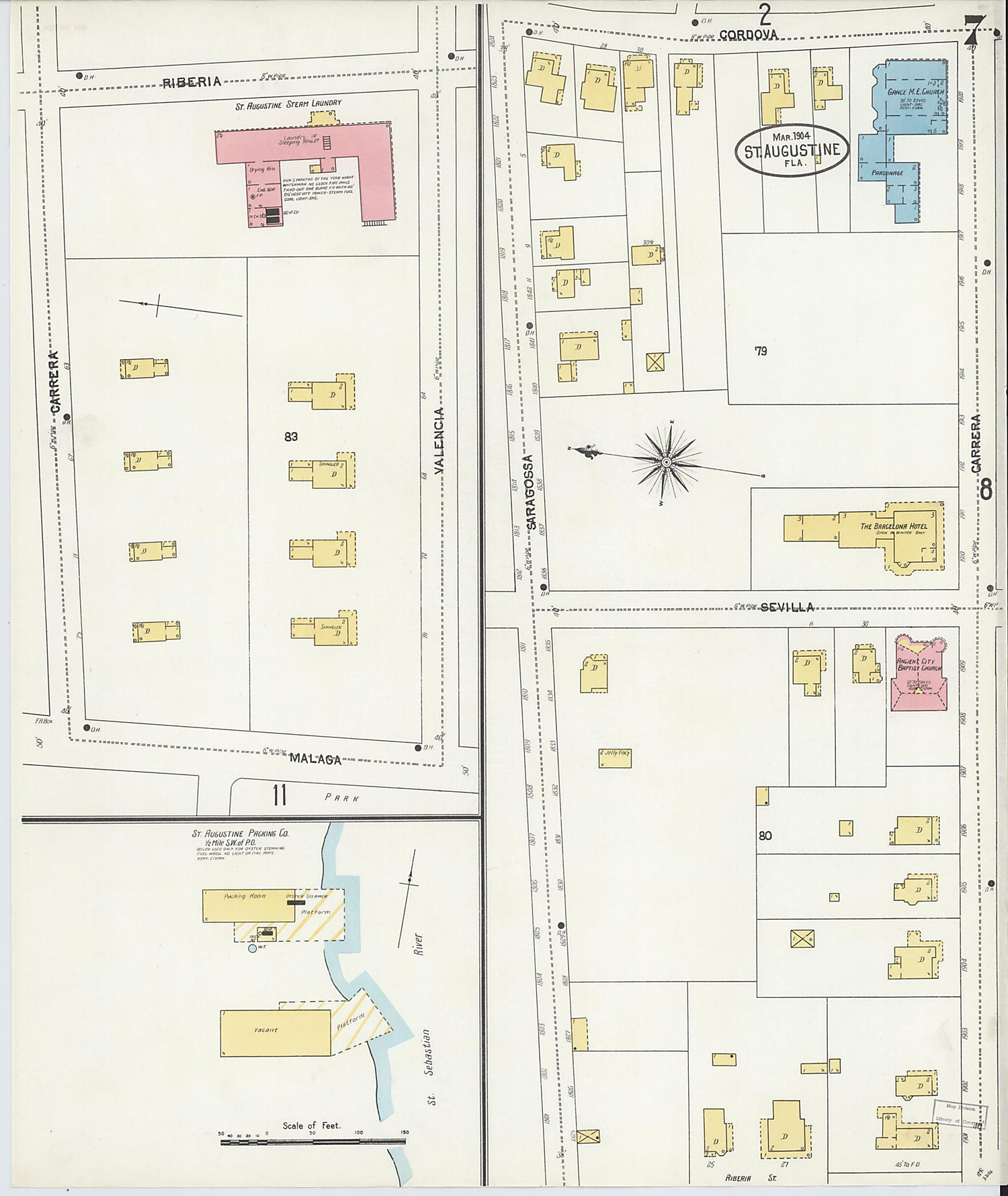This old map of Saint Augustine, Saint John&