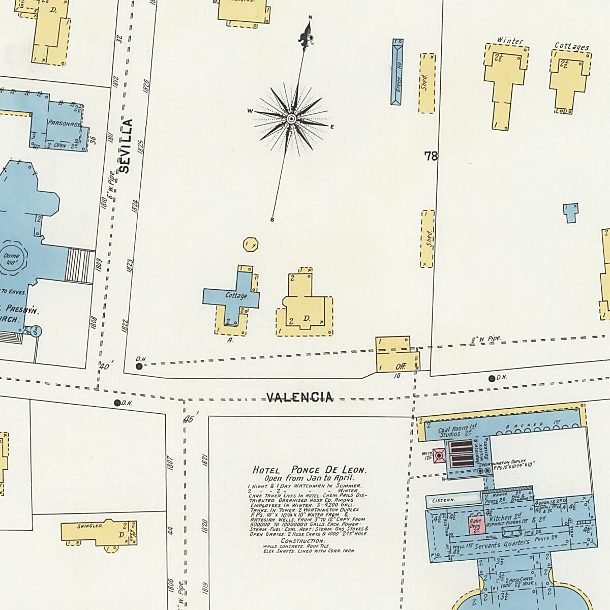 This old map of Saint Augustine, Saint John&