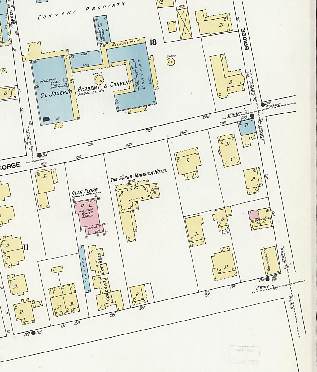 This old map of Saint Augustine, Saint John&
