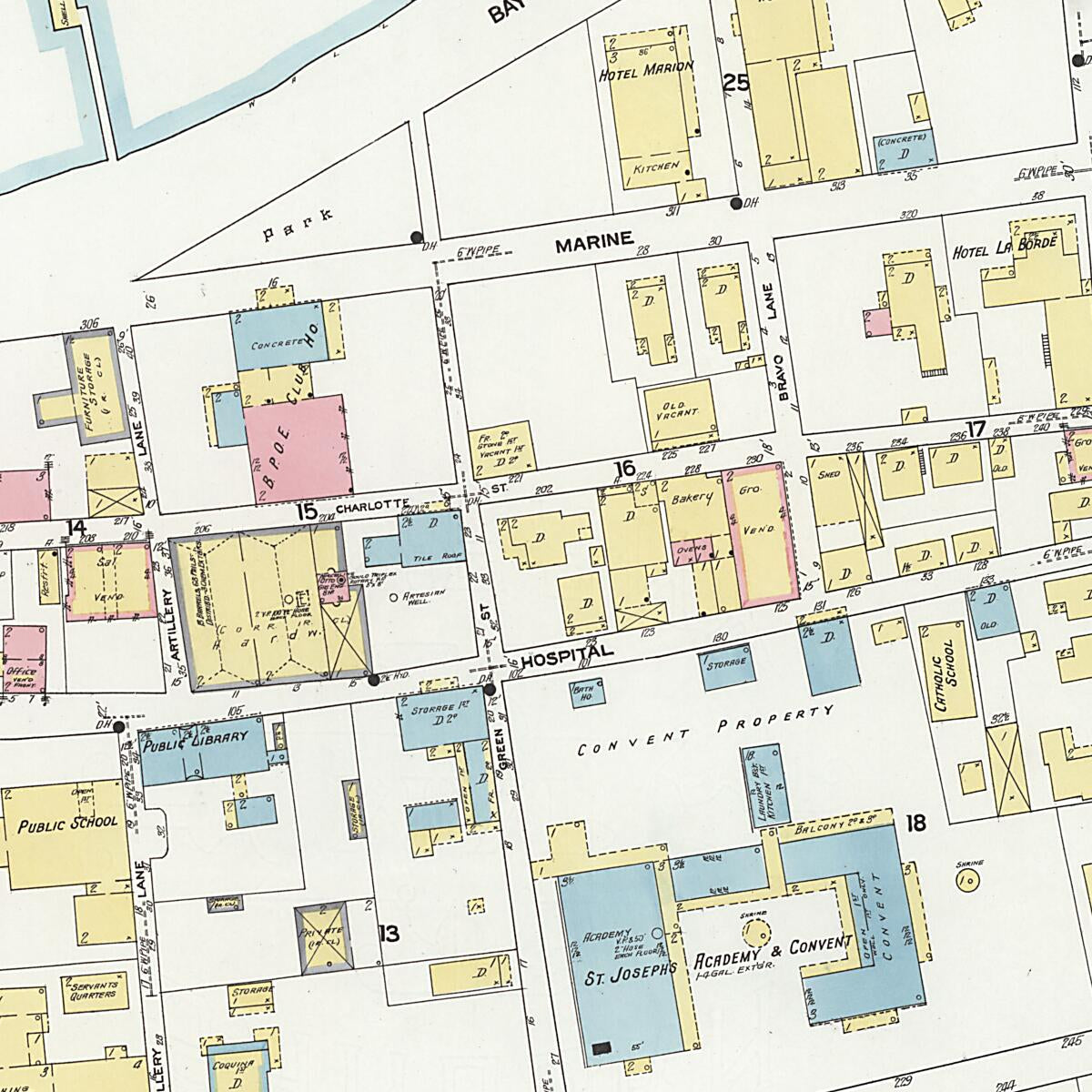 This old map of Saint Augustine, Saint John&