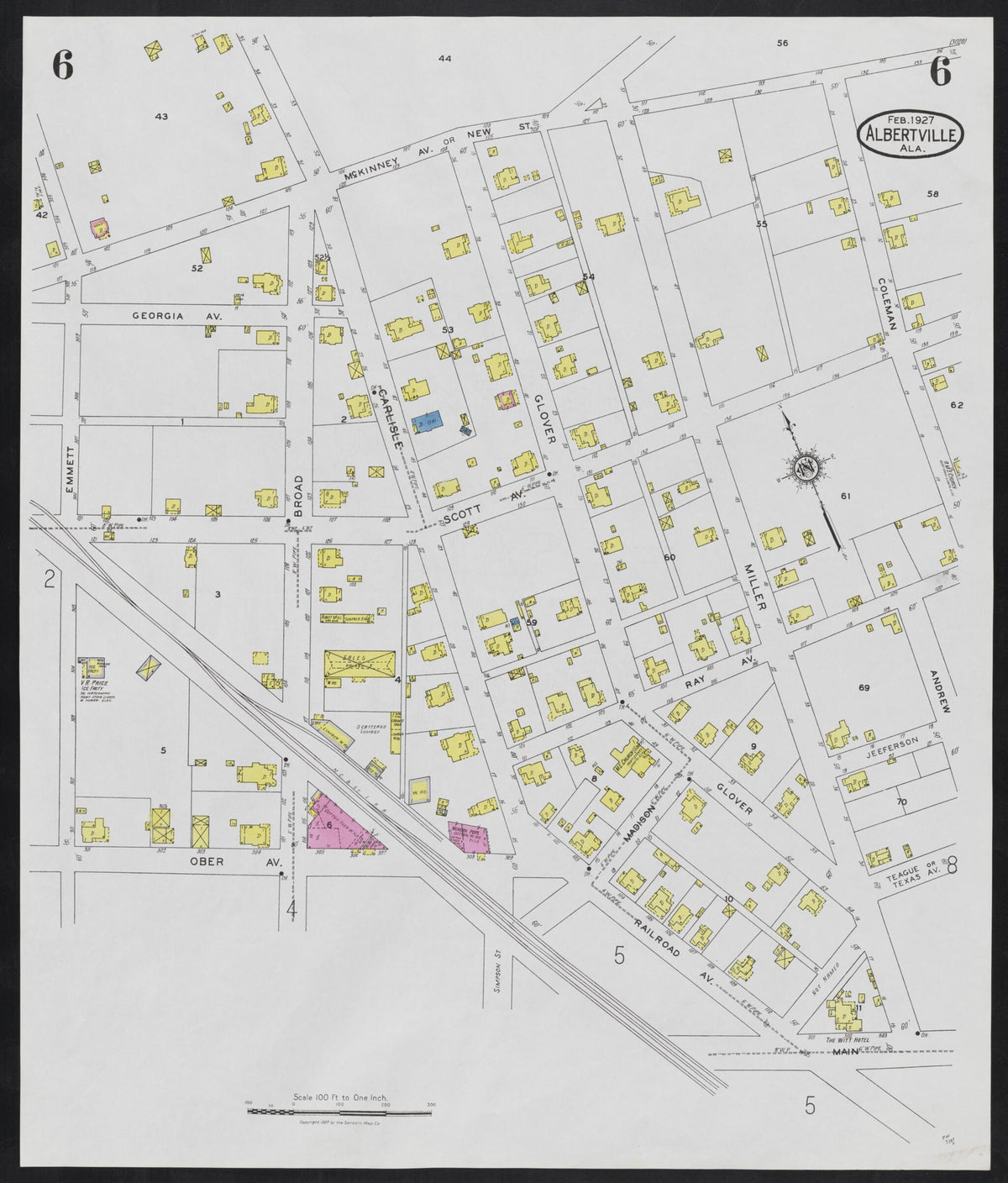 Albertville, Marshall County, Alabama 1927 (Sheet 6 of 8) by Relic Map Company