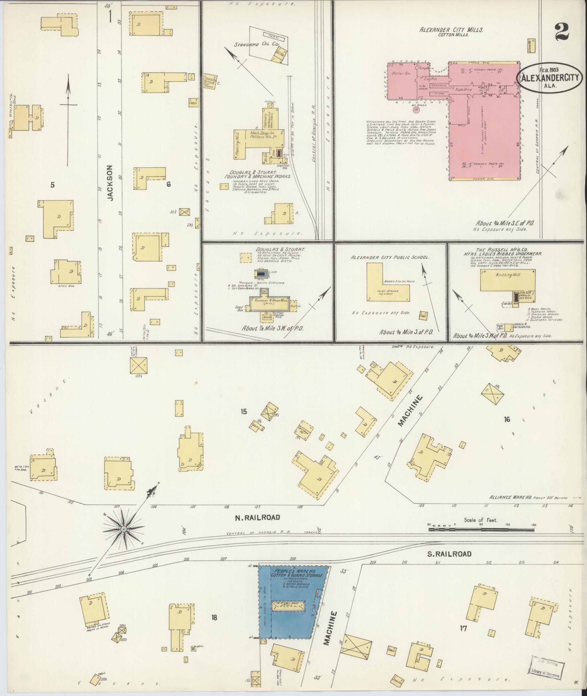 Alexander City, Tallapoosa County, Alabama 1903 (Sheet 2 of 2) by Relic Map Company