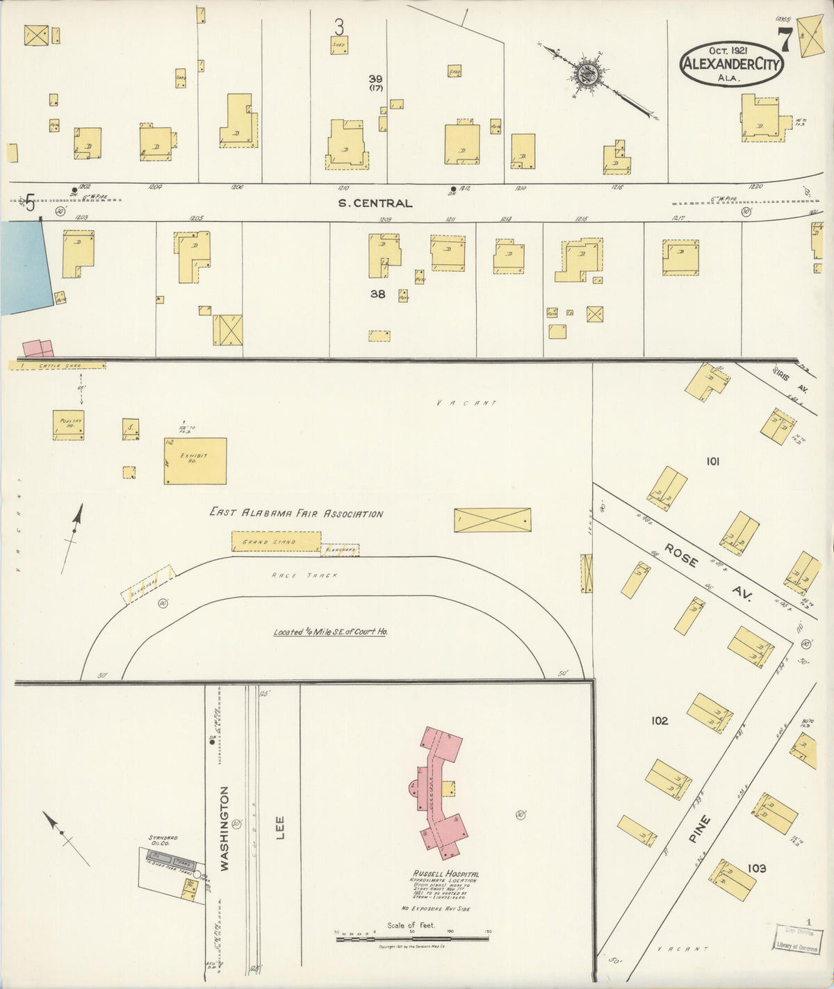 Alexander City, Tallapoosa County, Alabama 1921 (Sheet 7 of 8) by Relic Map Company