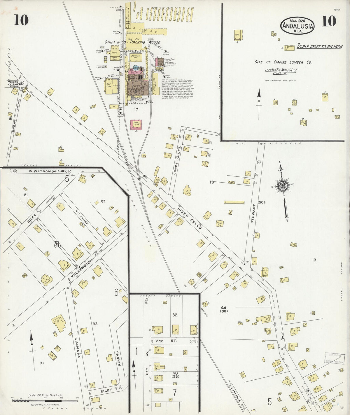Andalusia, Covington County, Alabama 1924 (Sheet 10 of 10) by Relic Map Company