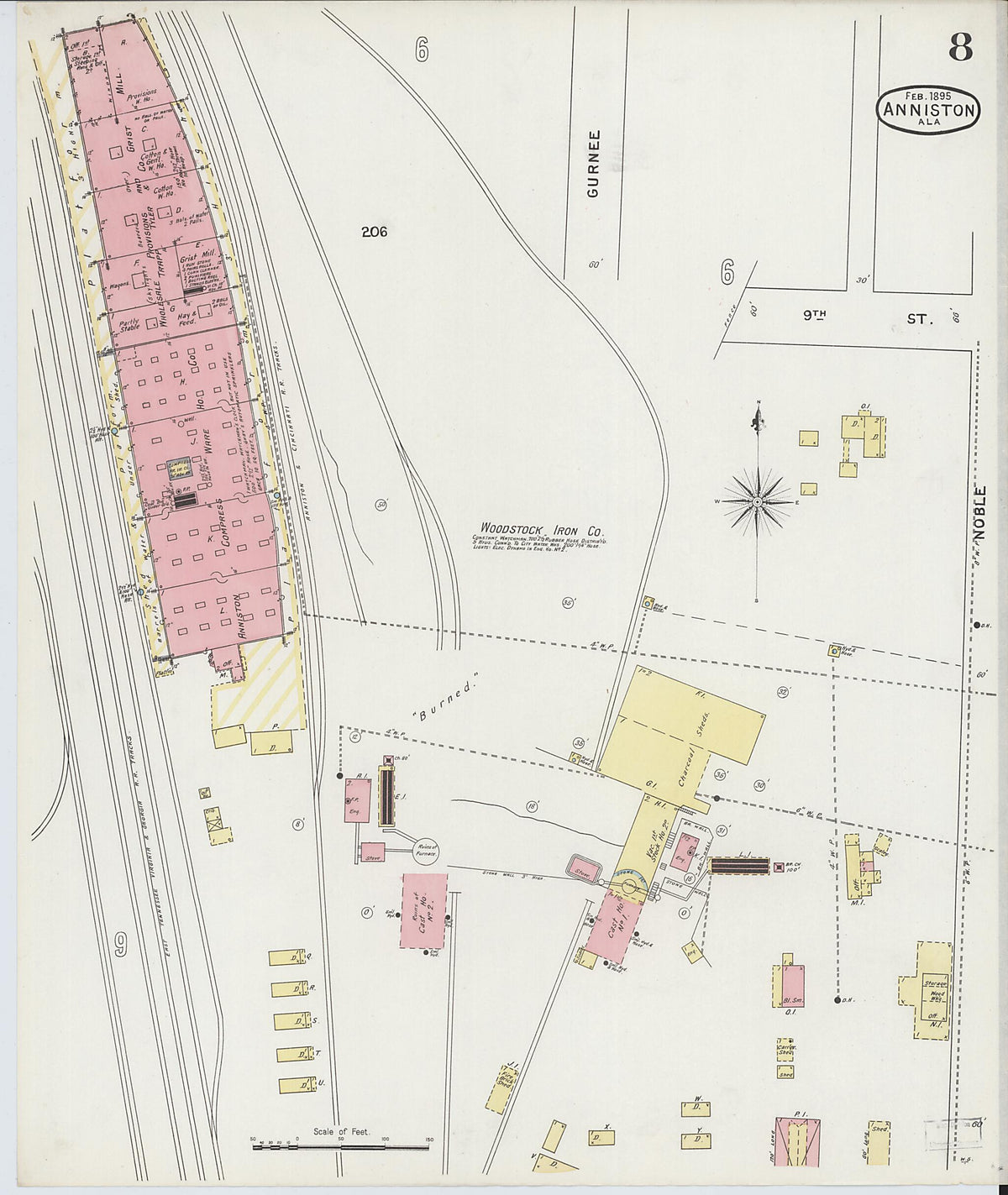Anniston, Calhoun County, Alabama 1895 (Sheet 8 of 15) by Relic Map Company