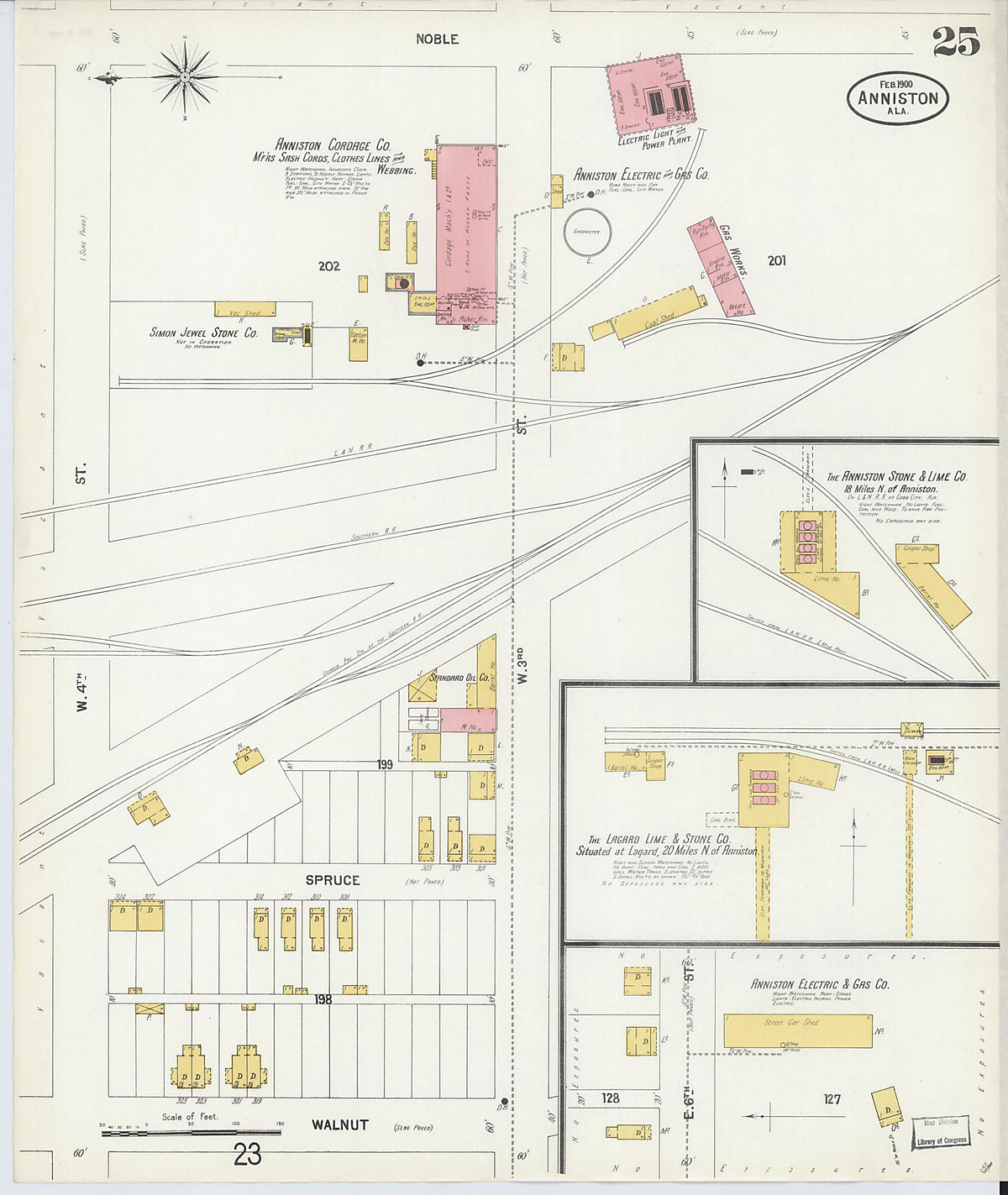 Anniston, Calhoun County, Alabama 1900 (Sheet 25 of 28) by Relic Map Company