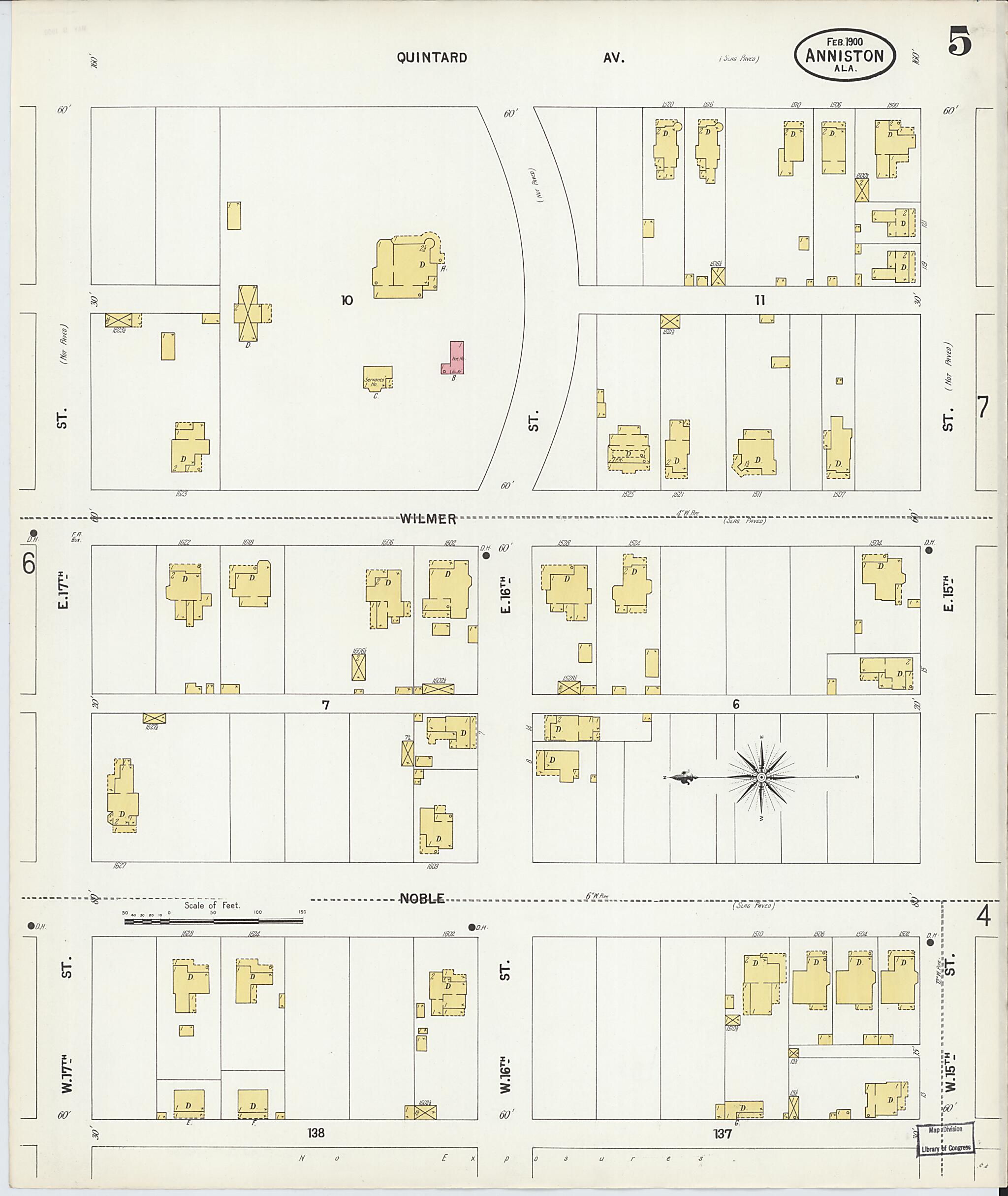 Anniston, Calhoun County, Alabama 1900 (Sheet 5 of 28) by Relic Map Company