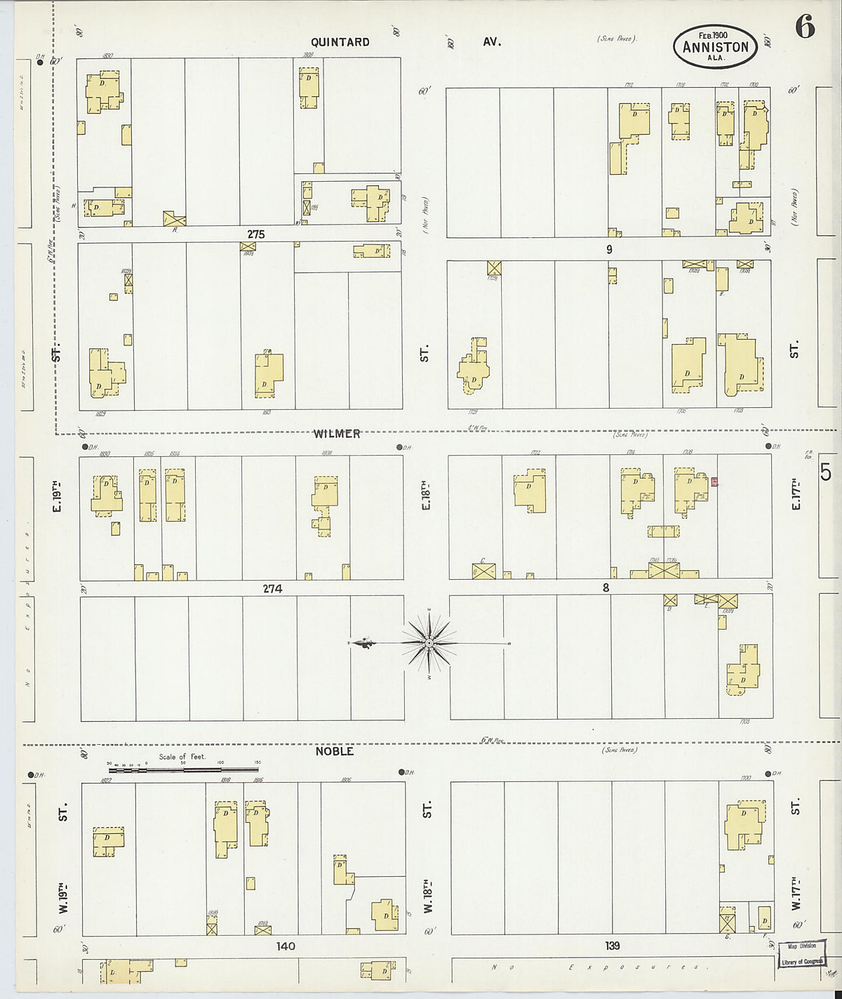 Anniston, Calhoun County, Alabama 1900 (Sheet 6 of 28) by Relic Map Company