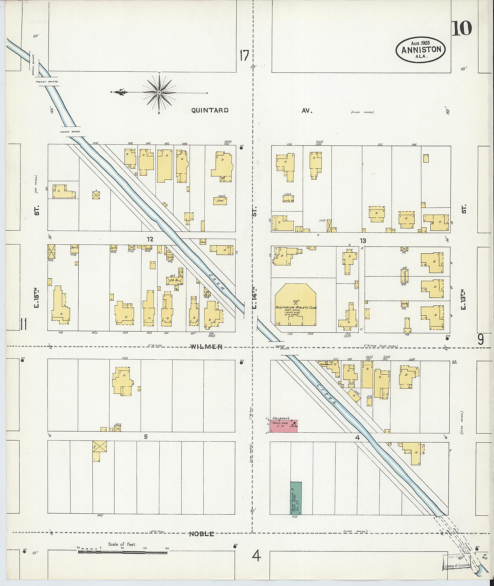 Anniston, Calhoun County, Alabama 1905 (Sheet 10 of 35) by Relic Map Company