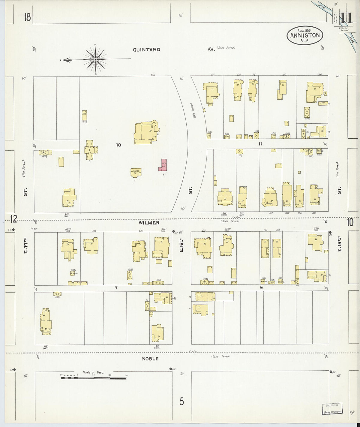 Anniston, Calhoun County, Alabama 1905 (Sheet 11 of 35) by Relic Map Company