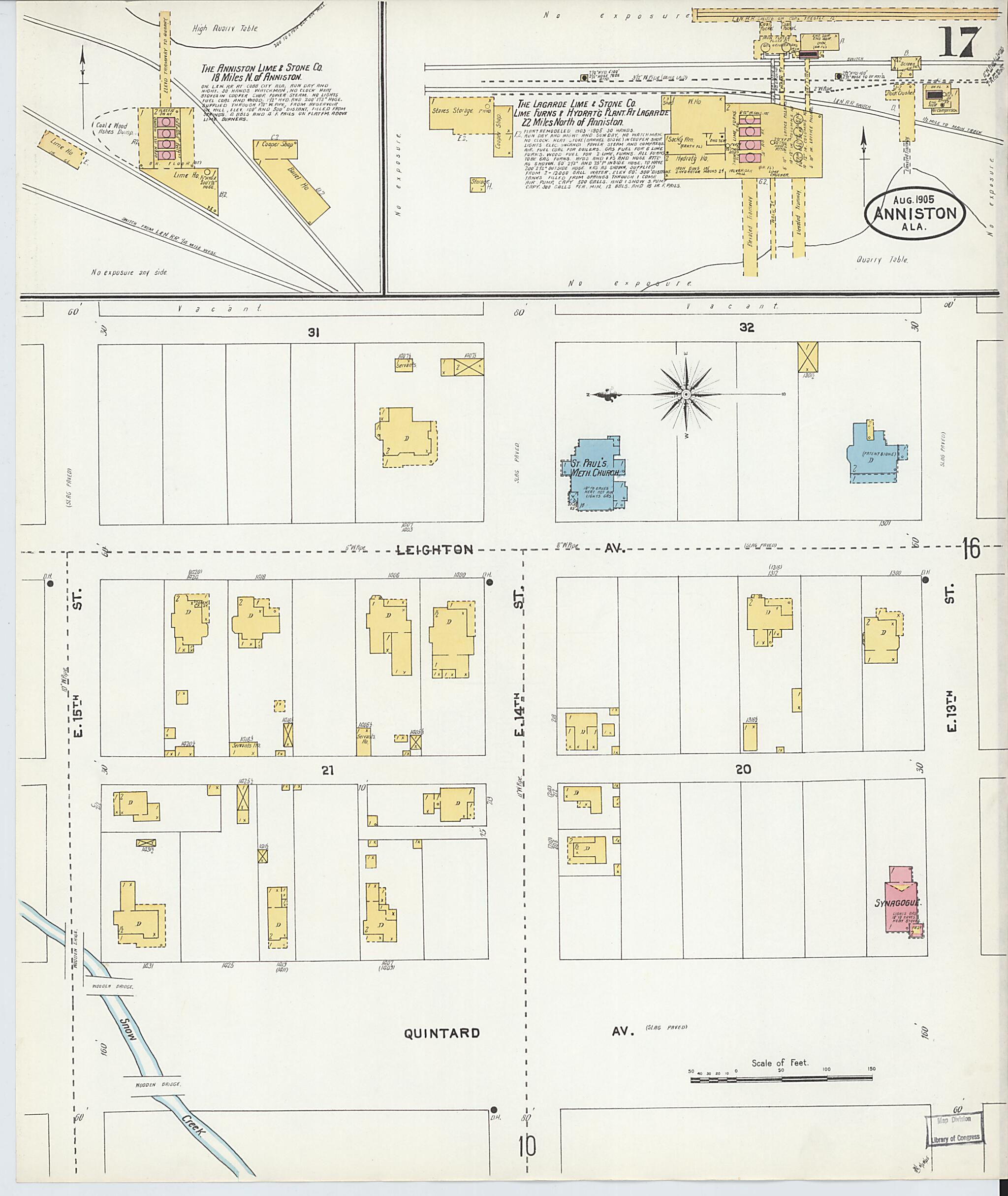 Anniston, Calhoun County, Alabama 1905 (Sheet 17 of 35) by Relic Map Company