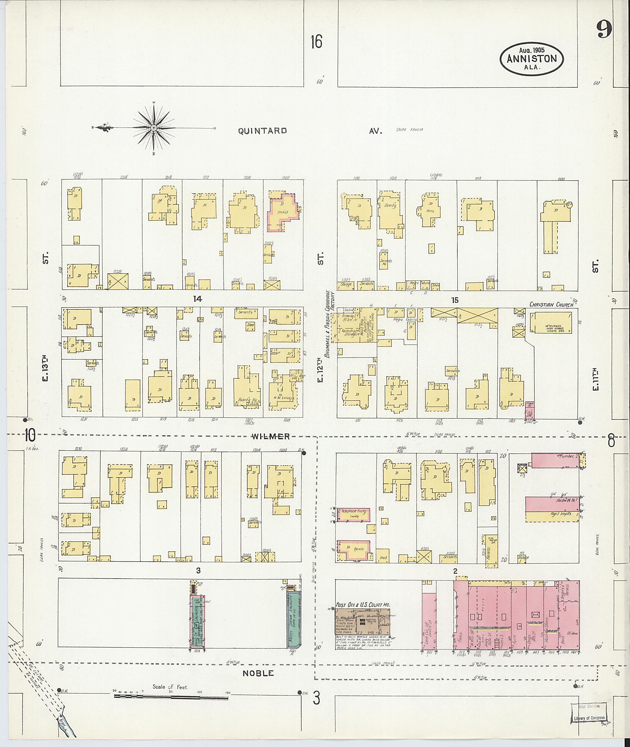 Anniston, Calhoun County, Alabama 1905 (Sheet 9 of 35) by Relic Map Company