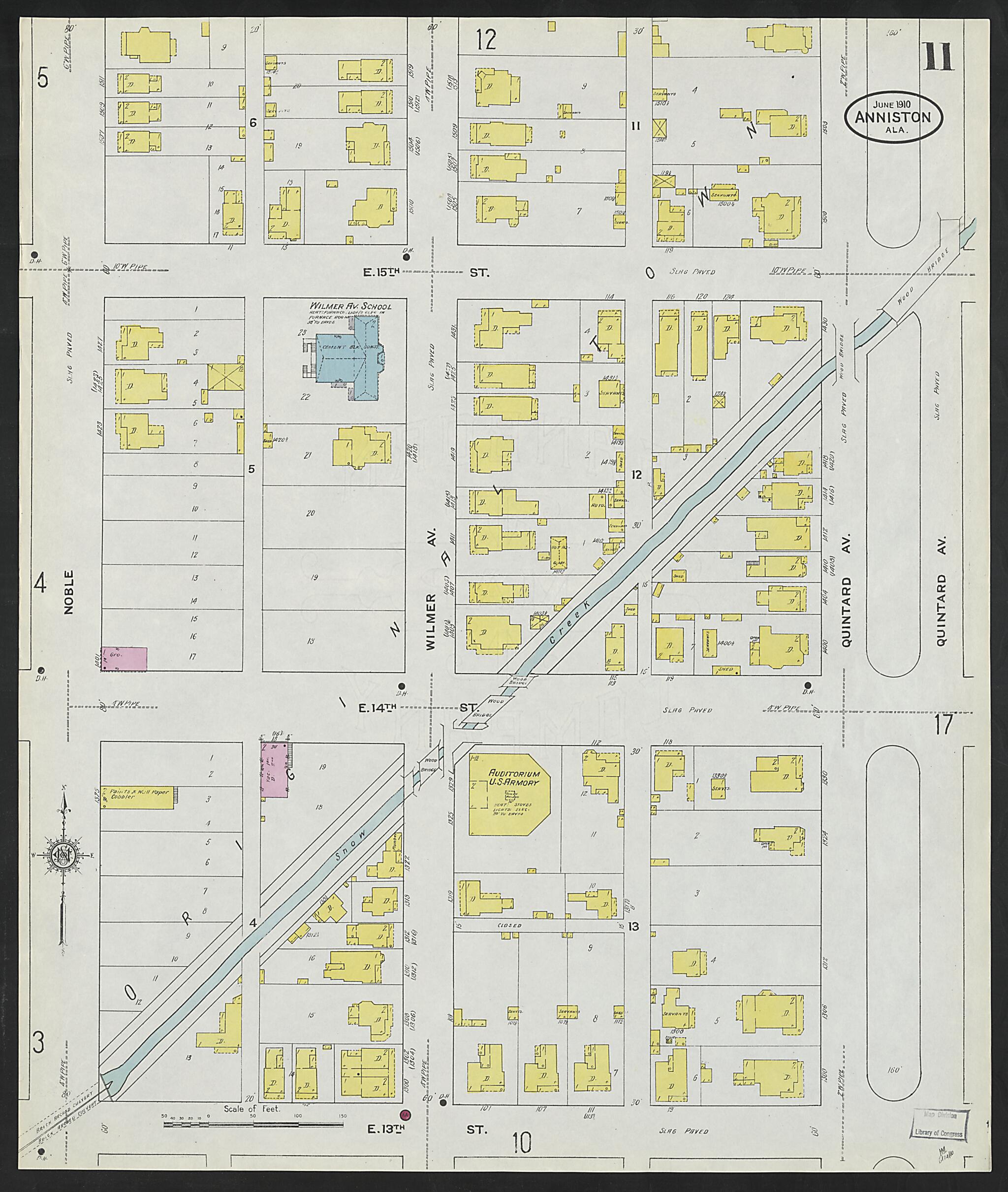 Anniston, Calhoun County, Alabama 1910 (Sheet 11 of 39) by Relic Map Company