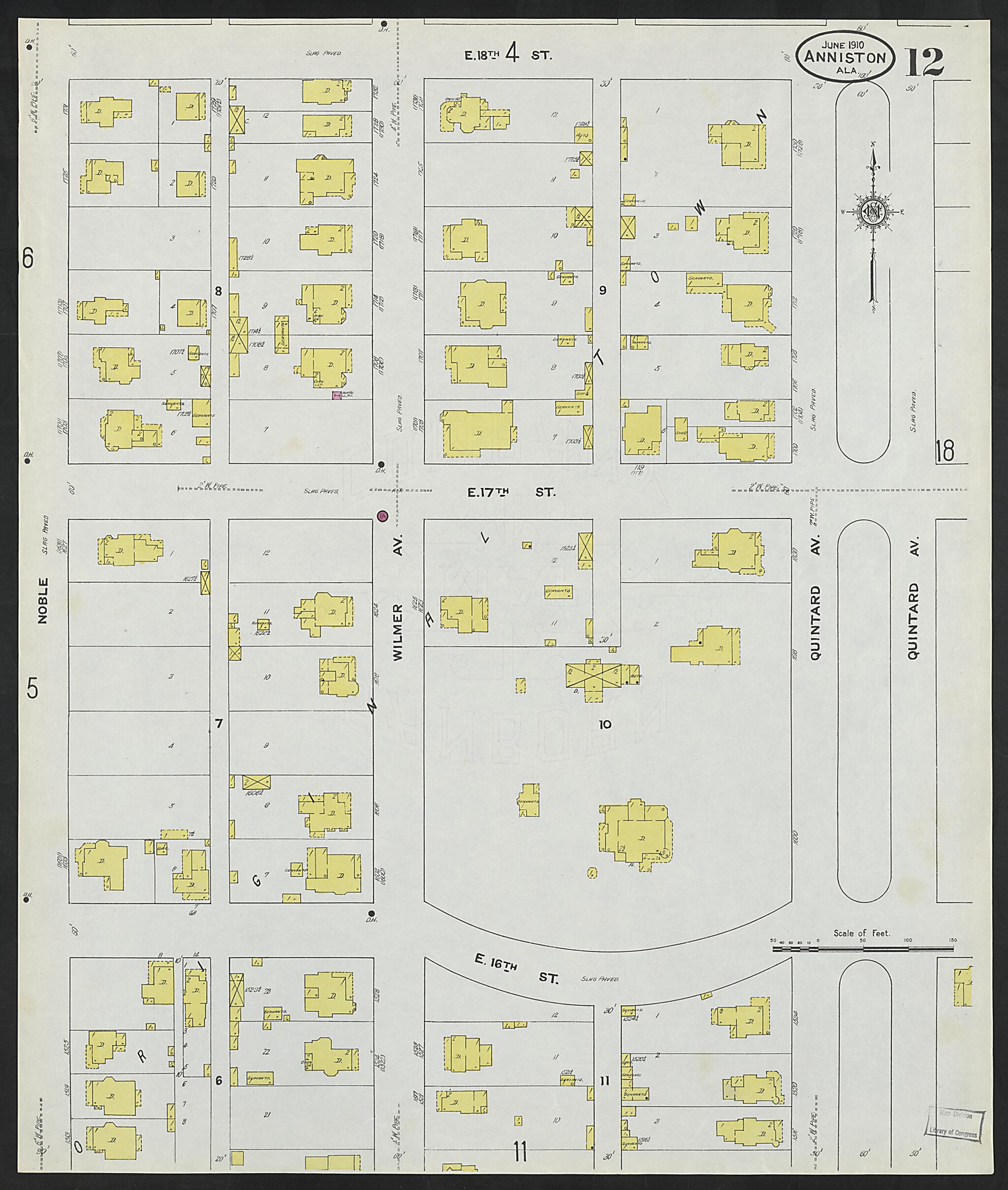 Anniston, Calhoun County, Alabama 1910 (Sheet 12 of 39) by Relic Map Company