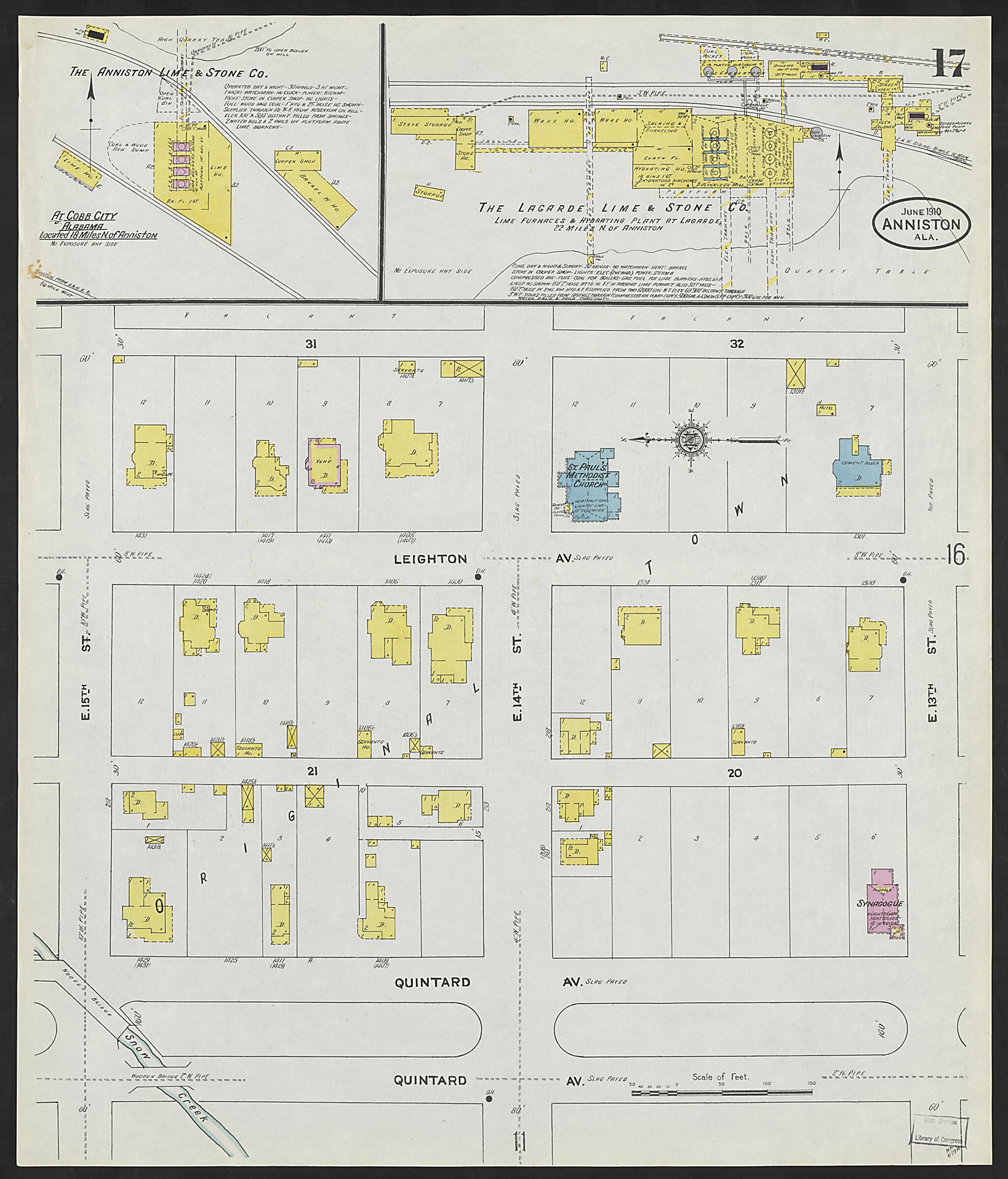 Anniston, Calhoun County, Alabama 1910 (Sheet 17 of 39) by Relic Map Company