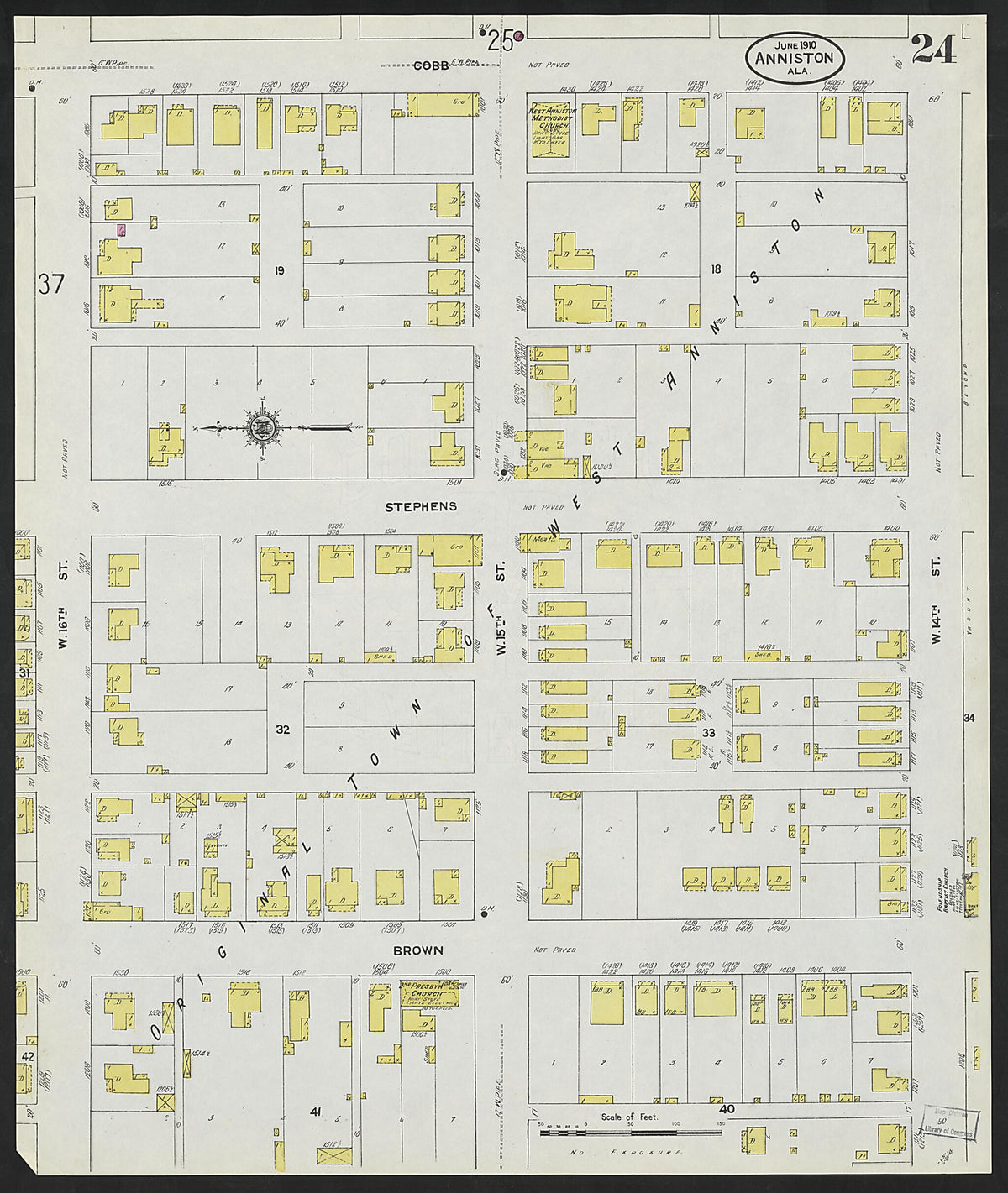 Anniston, Calhoun County, Alabama 1910 (Sheet 24 of 39) by Relic Map Company
