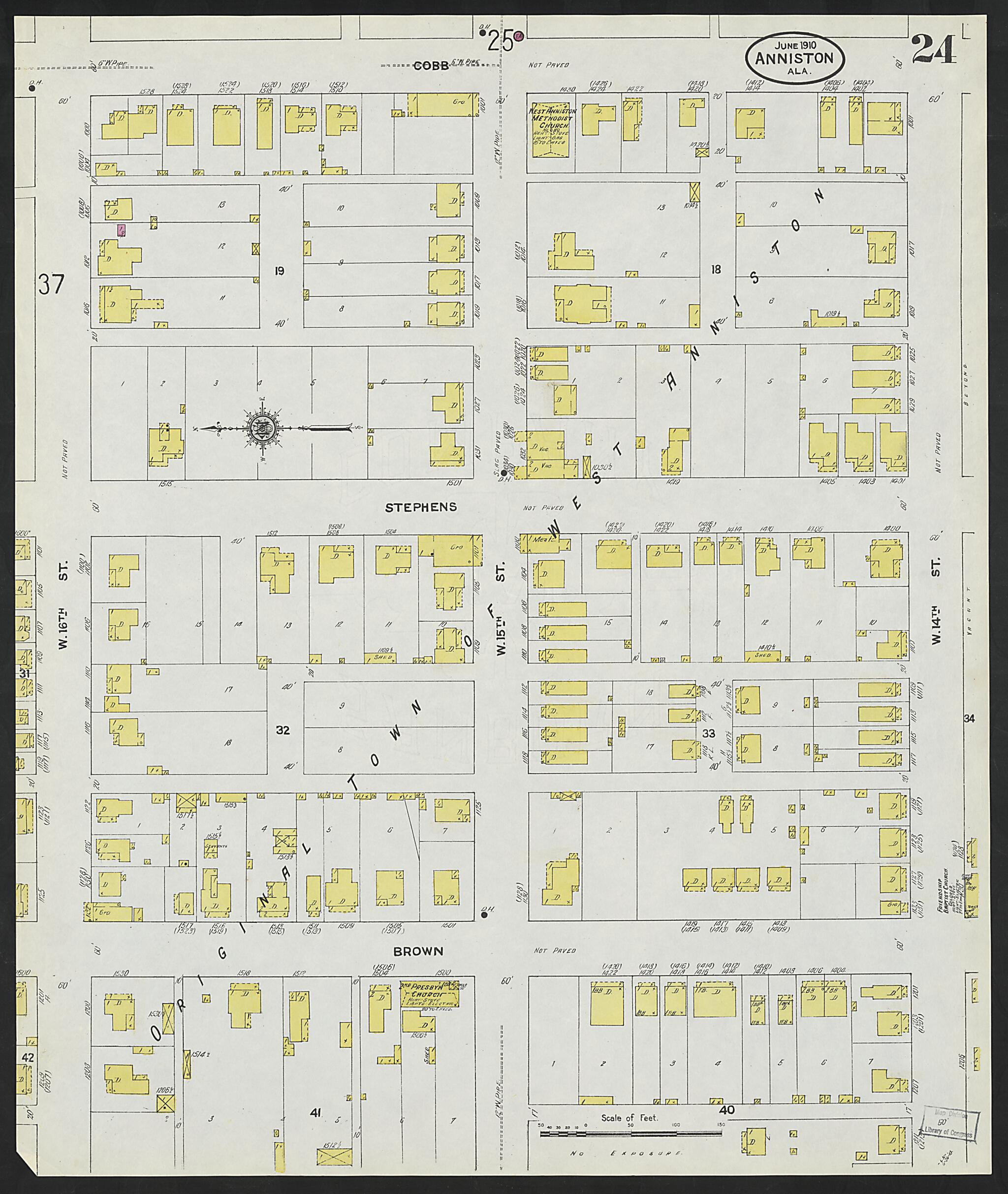 Anniston, Calhoun County, Alabama 1910 (Sheet 24 of 39) by Relic Map Company