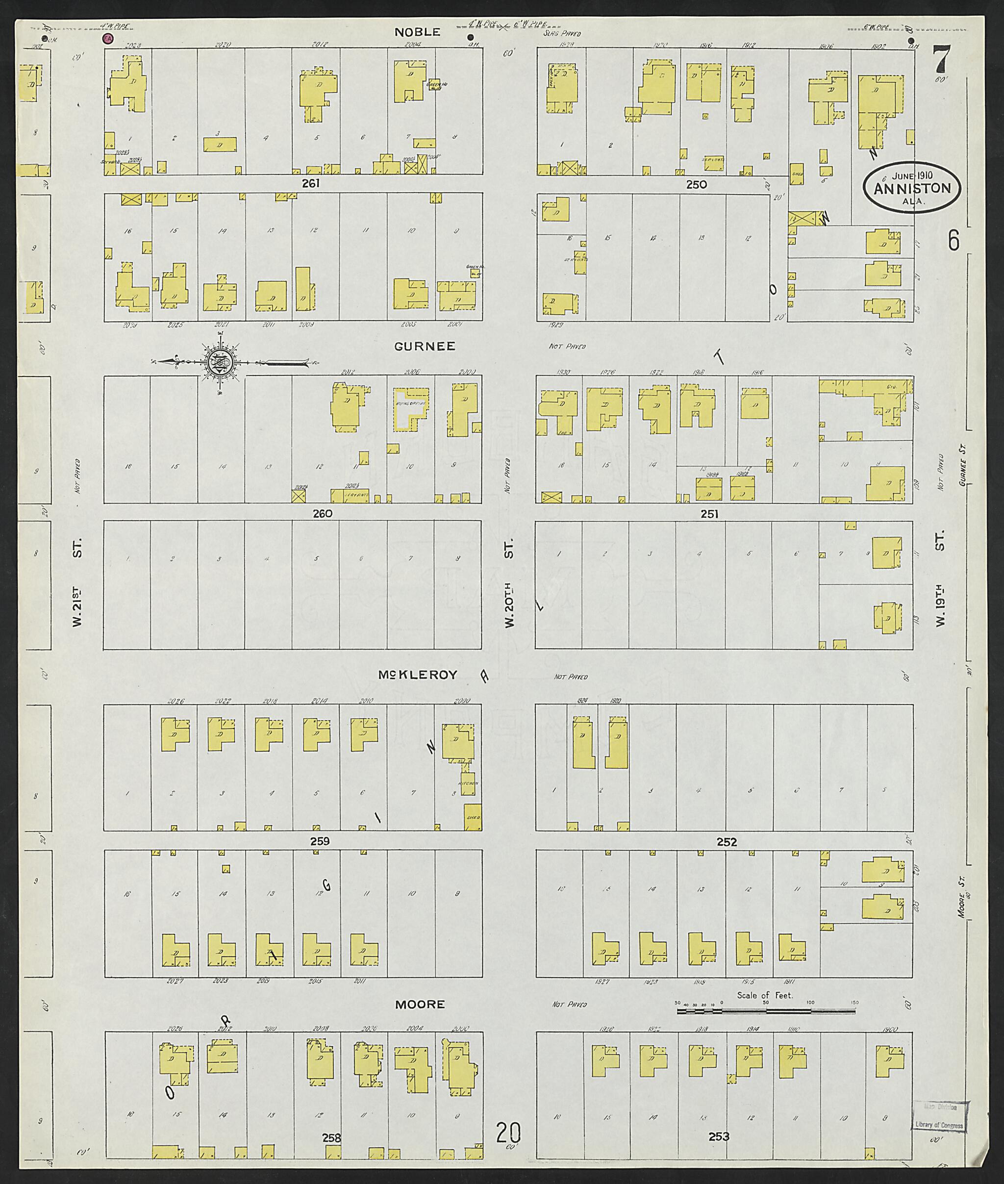 Anniston, Calhoun County, Alabama 1910 (Sheet 7 of 39) by Relic Map Company