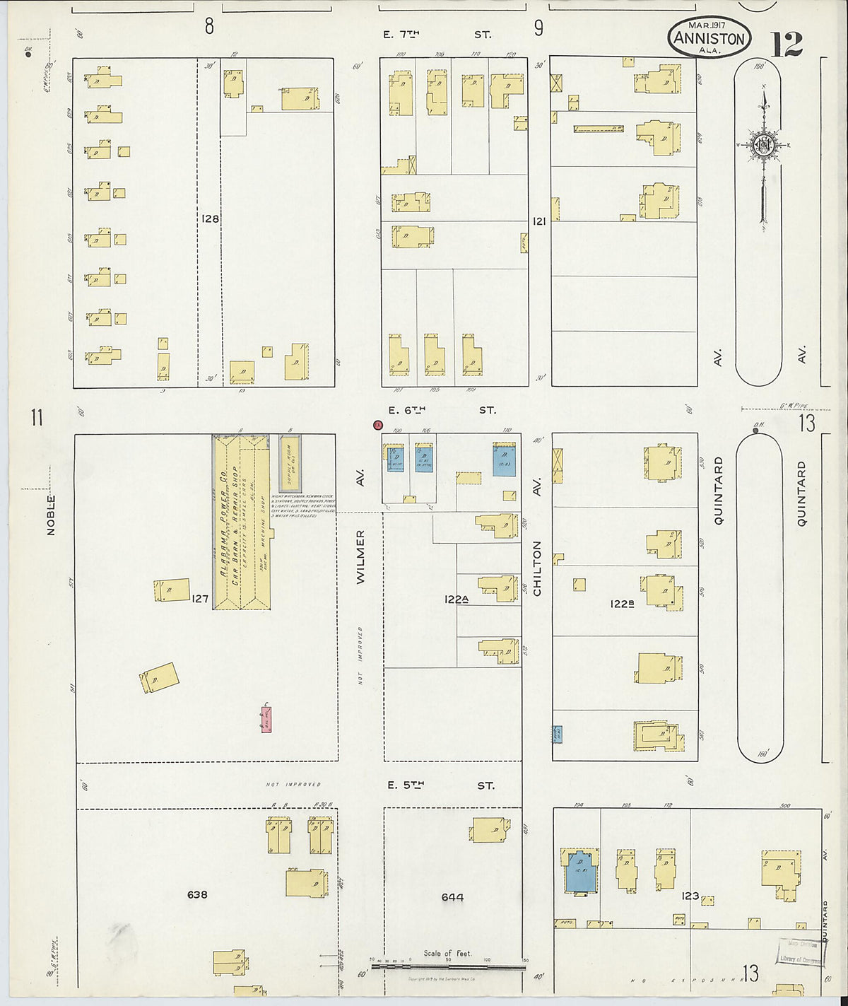 Anniston, Calhoun County, Alabama 1917 (Sheet 11 of 39) by Relic Map Company