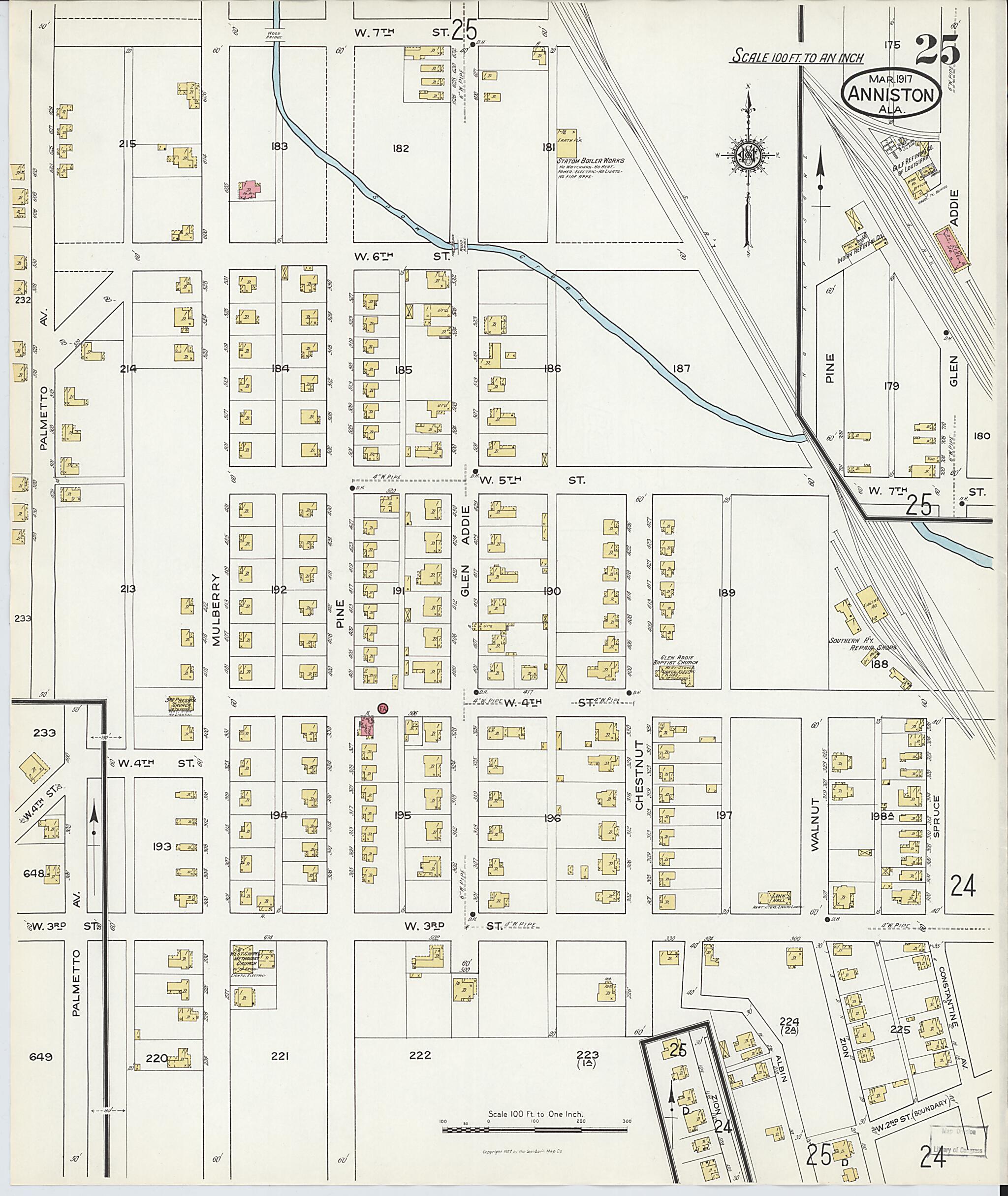 Anniston, Calhoun County, Alabama 1917 (Sheet 24 of 39) by Relic Map Company