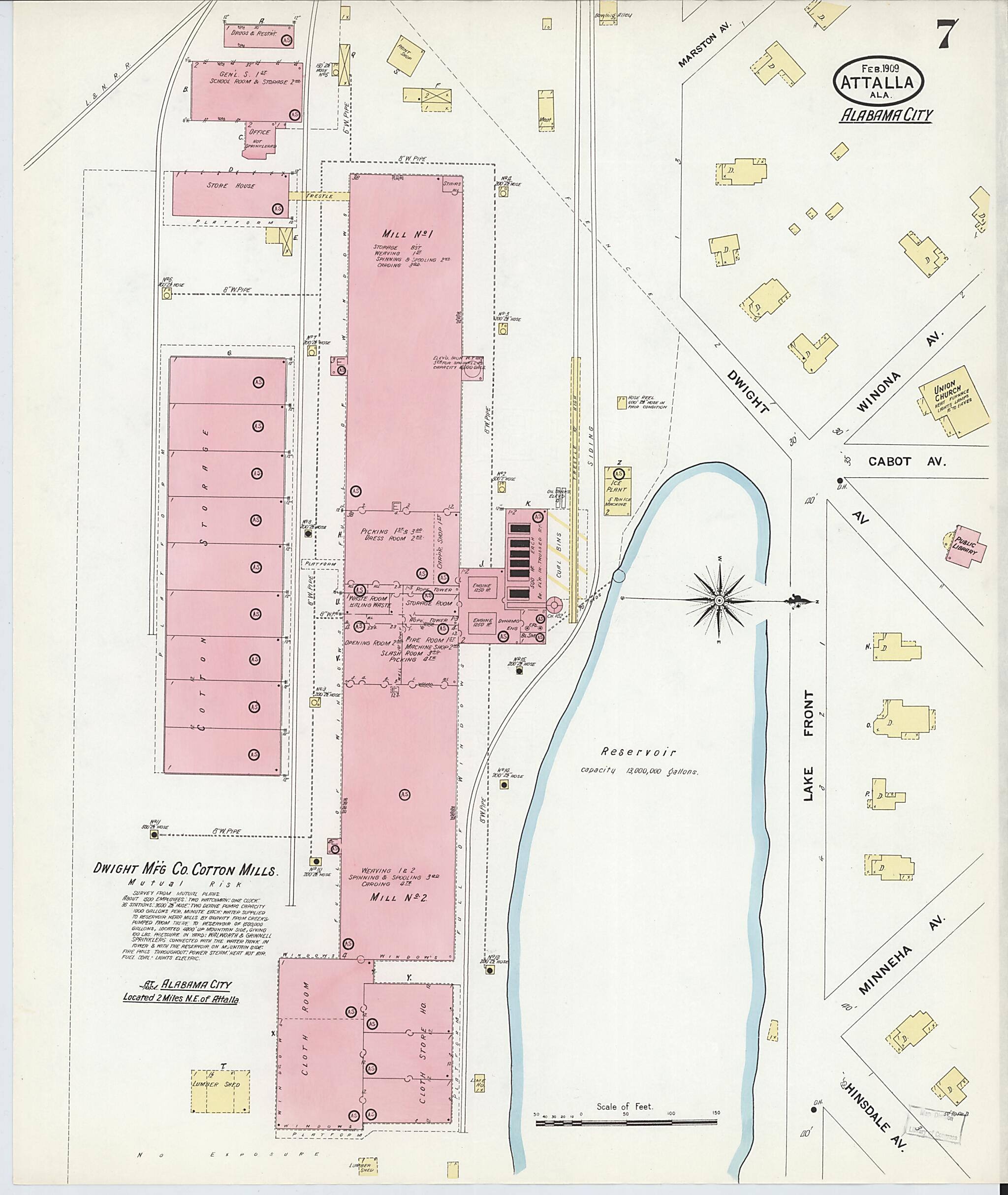 Attalla, Etowah County, Alabama 1909 (Sheet 7 of 7) by Relic Map Company
