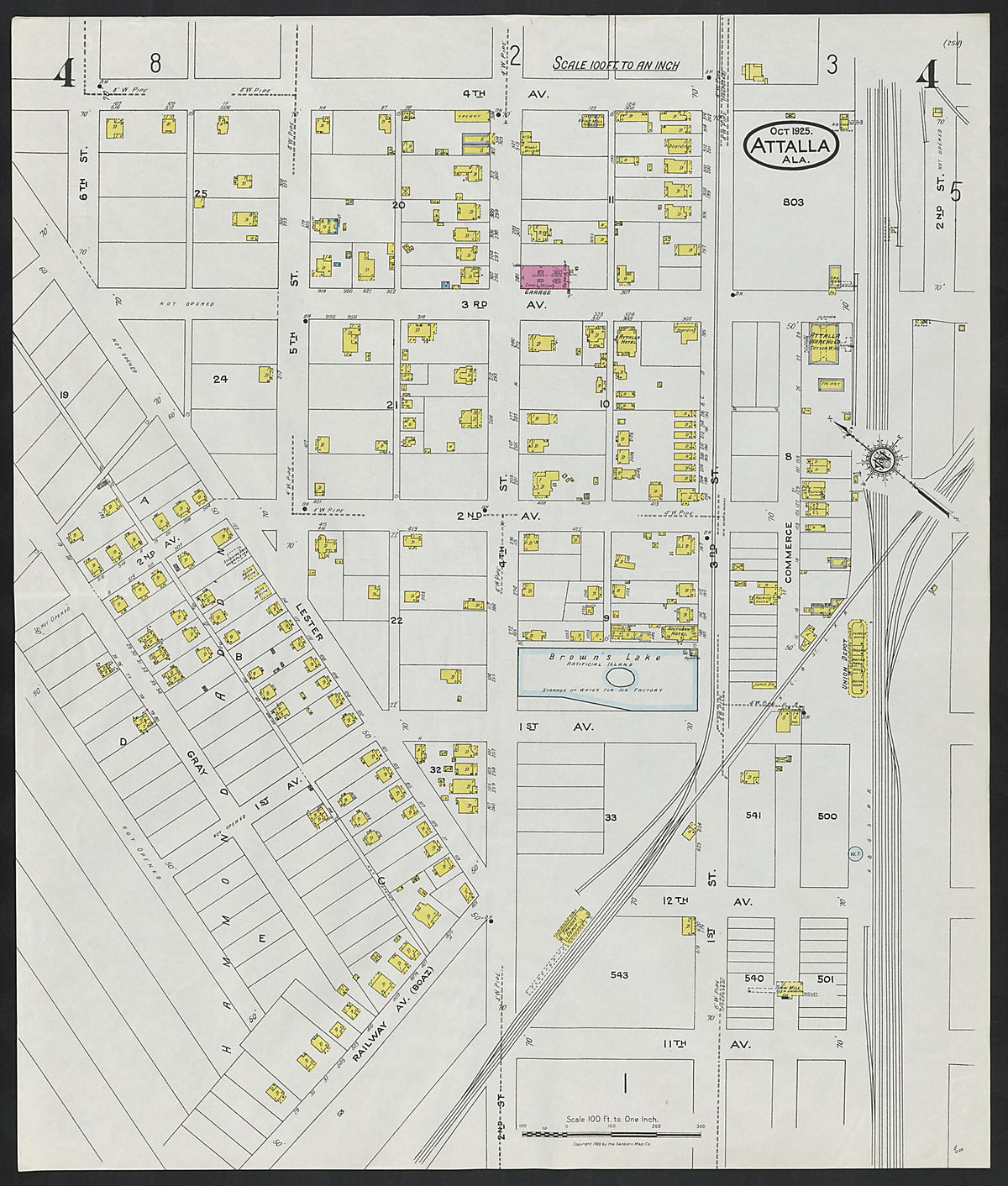 Attalla, Etowah County, Alabama 1925 (Sheet 4 of 8) by Relic Map Company
