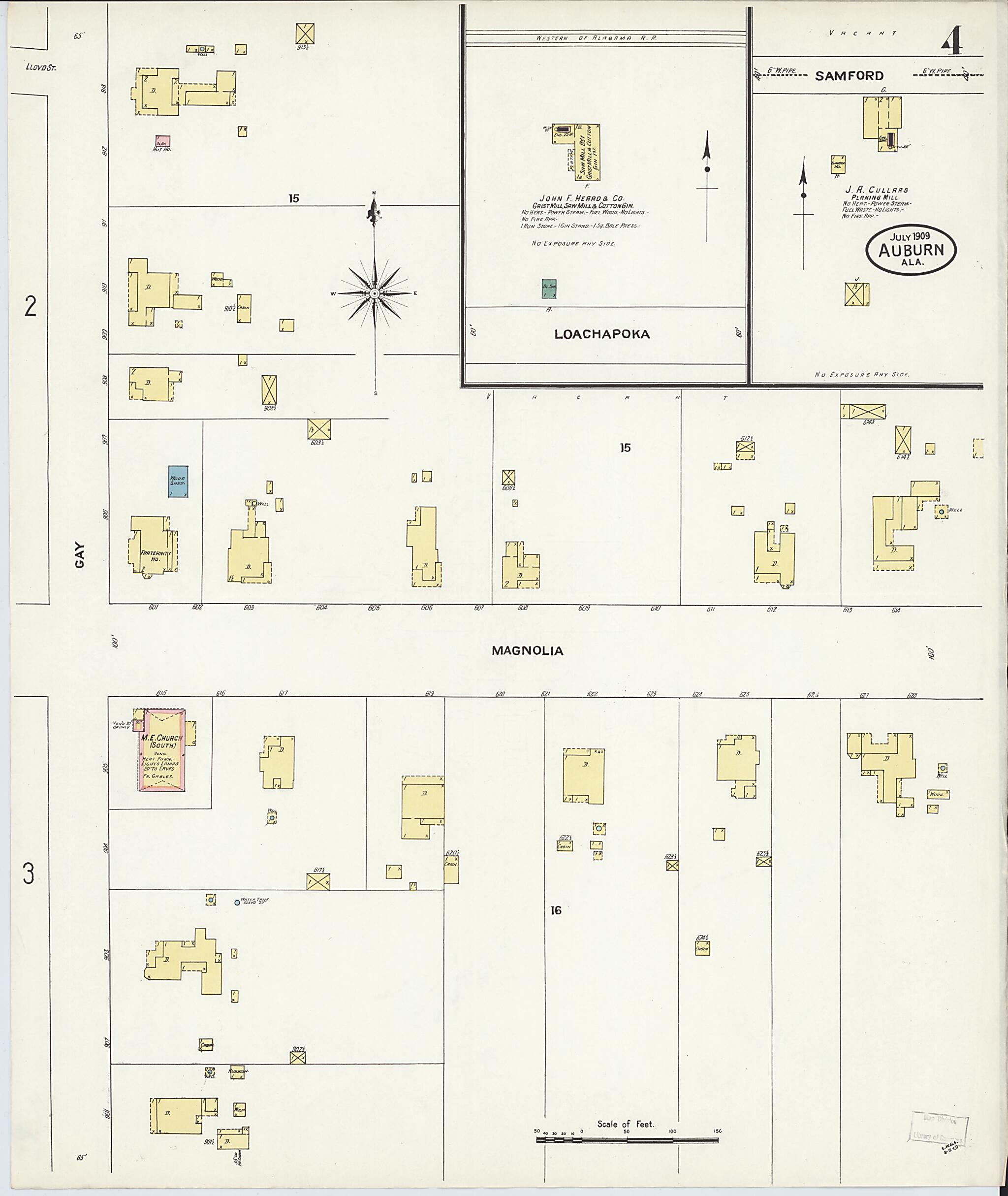 Auburn, Lee County, Alabama 1909 (Sheet 4 of 4) by Relic Map Company