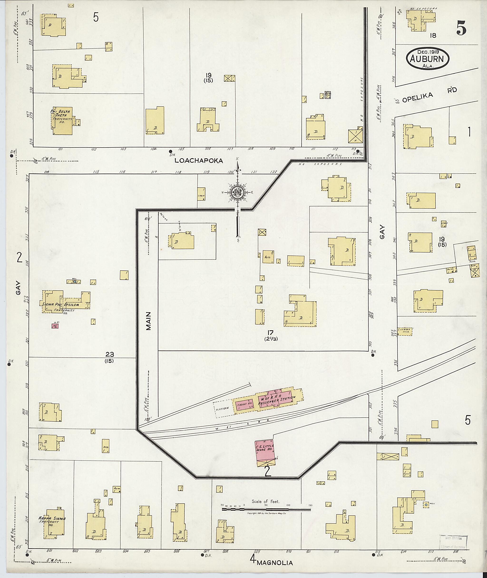 Auburn, Lee County, Alabama 1919 (Sheet 5 of 5) by Relic Map Company
