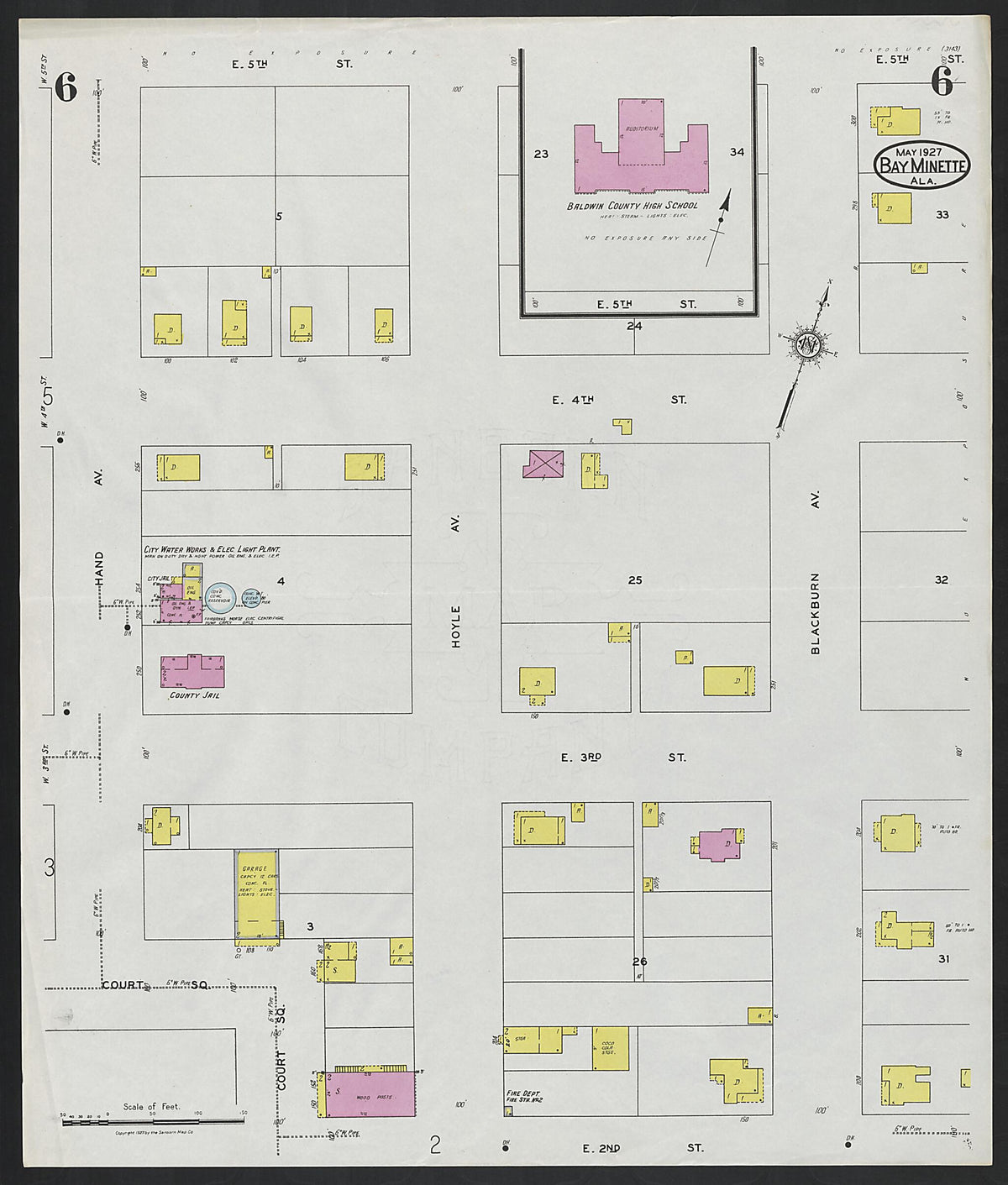 Bay Minette, Baldwin County, Alabama 1927 (Sheet 6 of 6) by Relic Map Company
