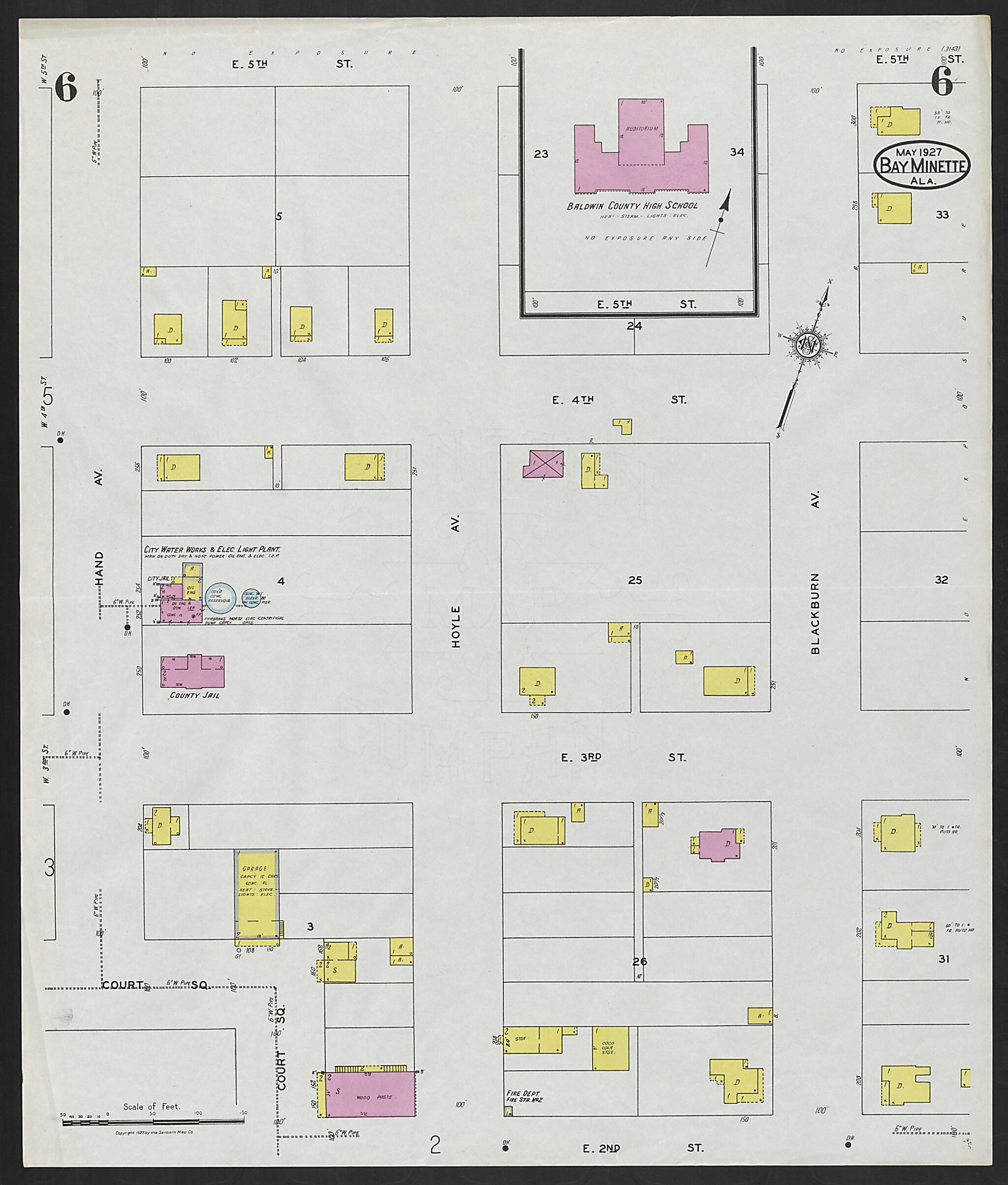 Bay Minette, Baldwin County, Alabama 1927 (Sheet 6 of 6) by Relic Map Company