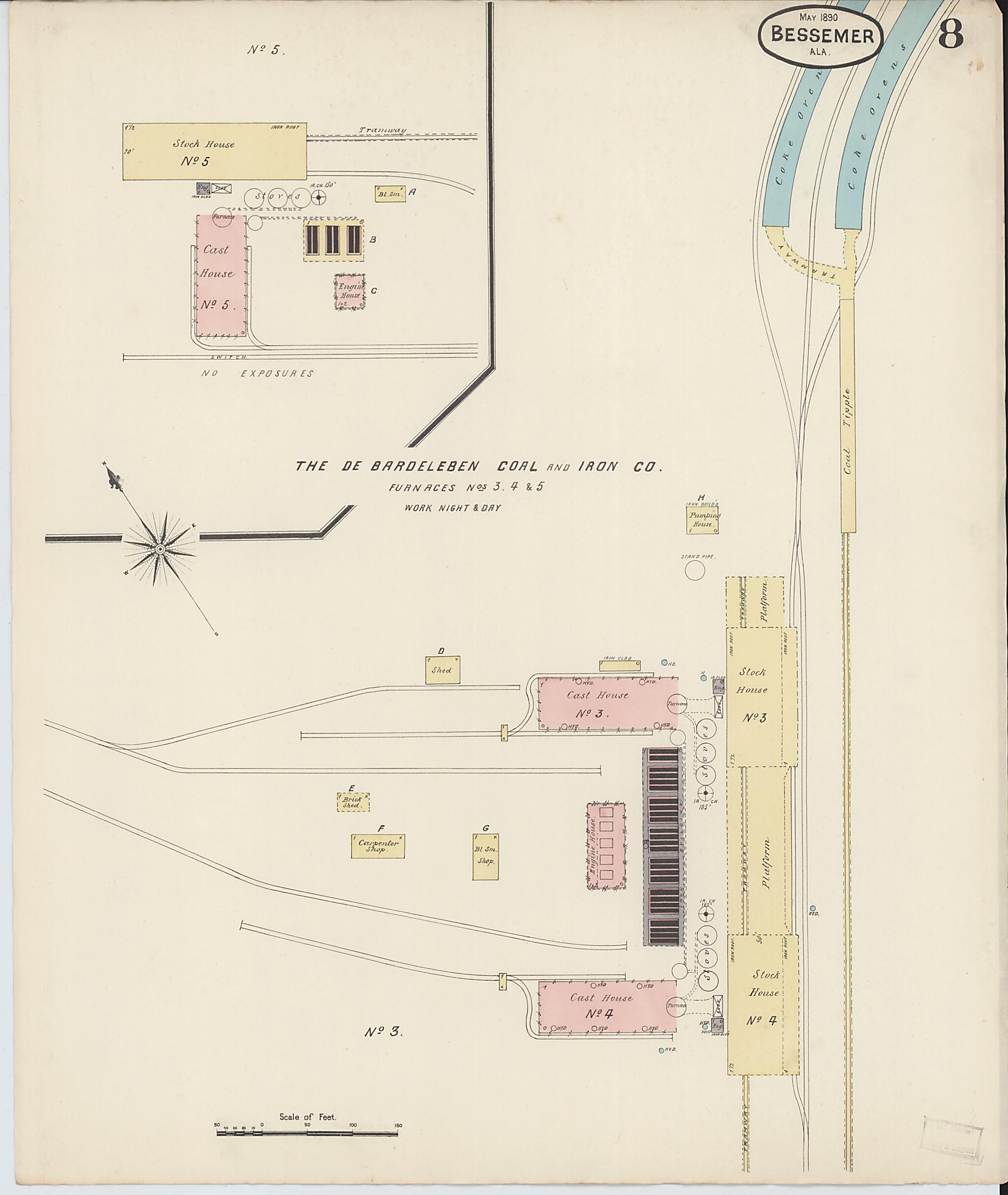 Bessemer, Jefferson County, Alabama 1890 (Sheet 8 of 8) by Relic Map Company