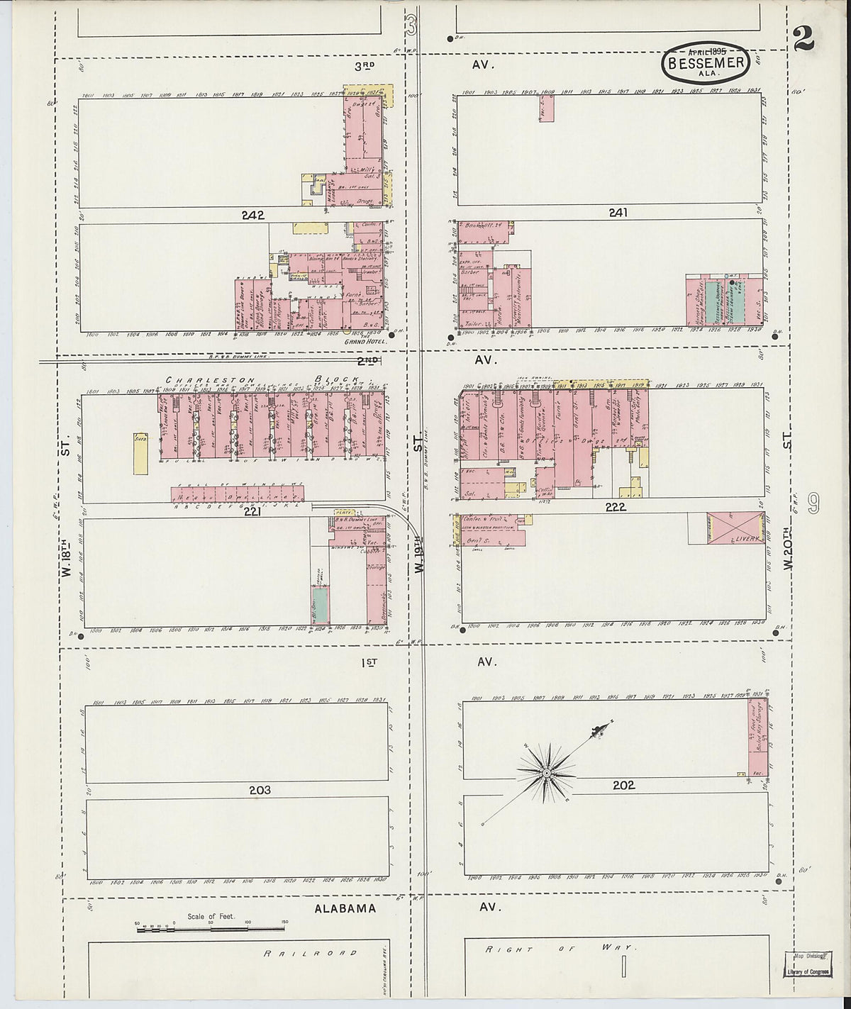 Bessemer, Jefferson County, Alabama 1895 (Sheet 2 of 11) by Relic Map Company