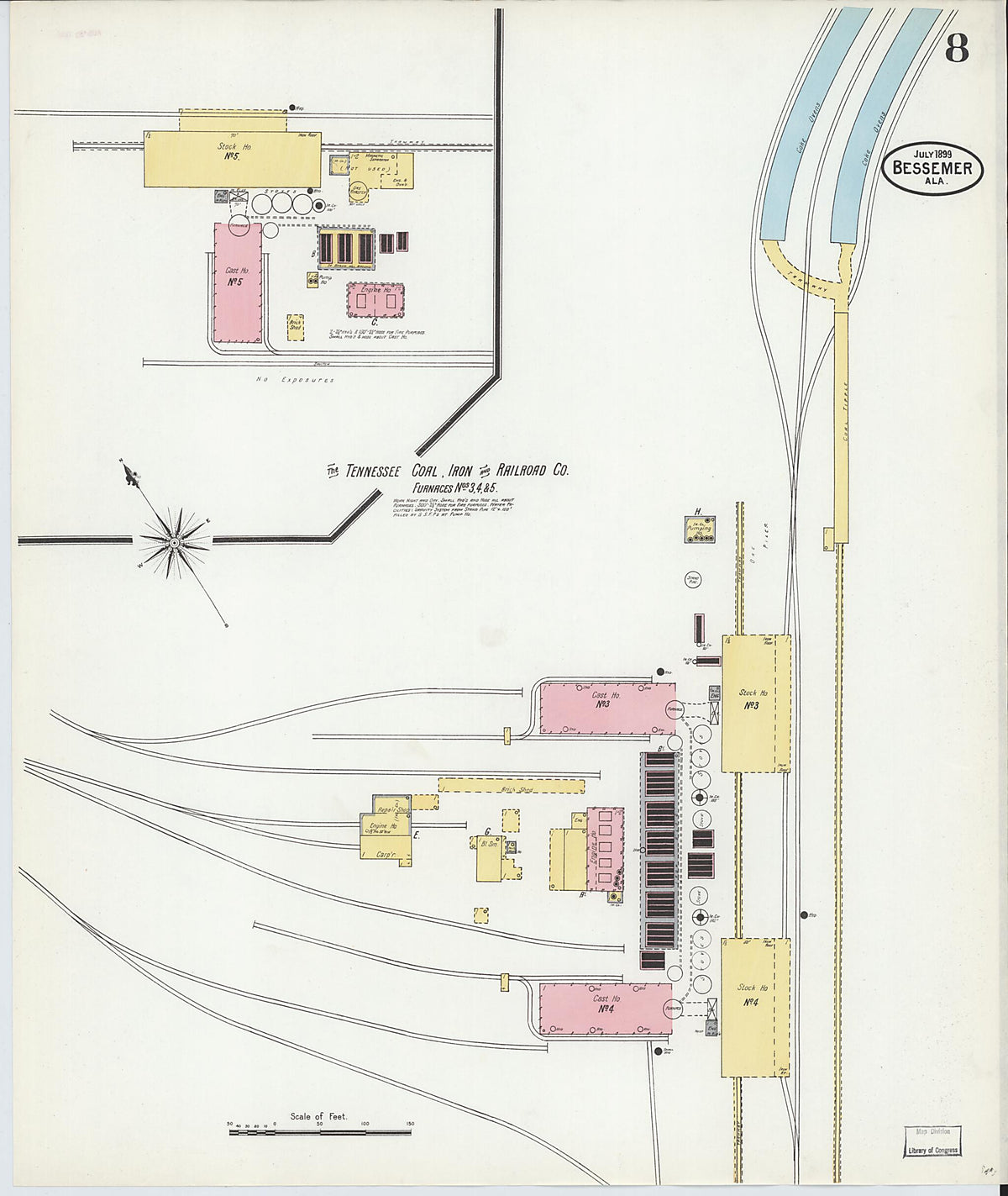 Bessemer, Jefferson County, Alabama 1899 (Sheet 8 of 13) by Relic Map Company