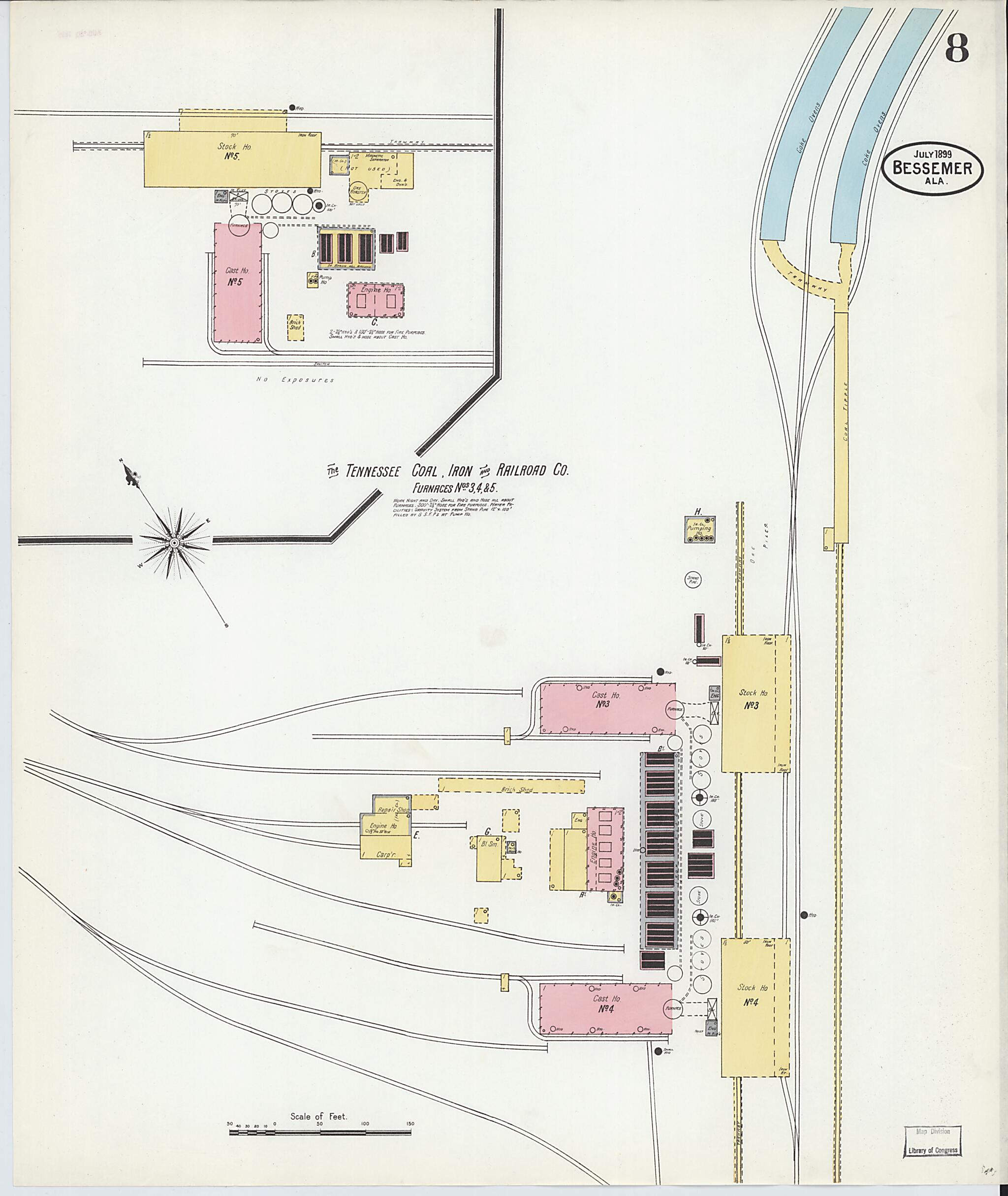 Bessemer, Jefferson County, Alabama 1899 (Sheet 8 of 13) by Relic Map Company