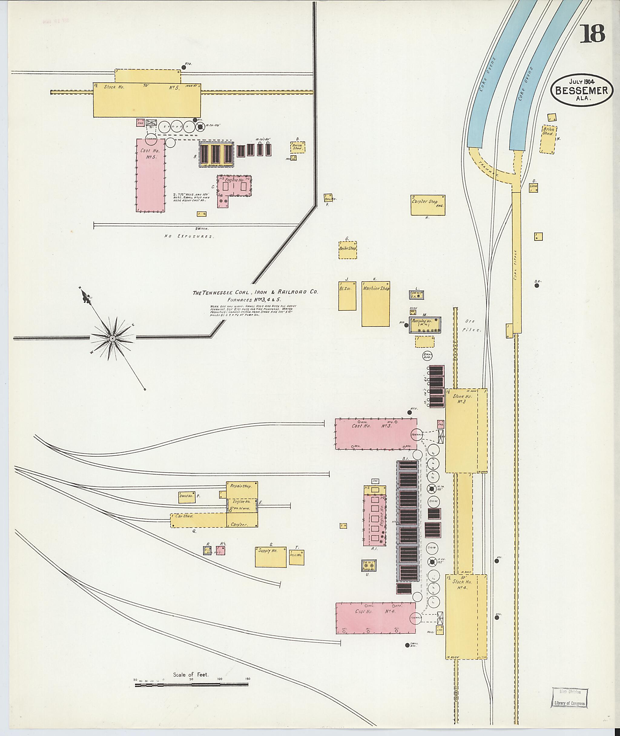 Bessemer, Jefferson County, Alabama 1904 (Sheet 18 of 20) by Relic Map Company