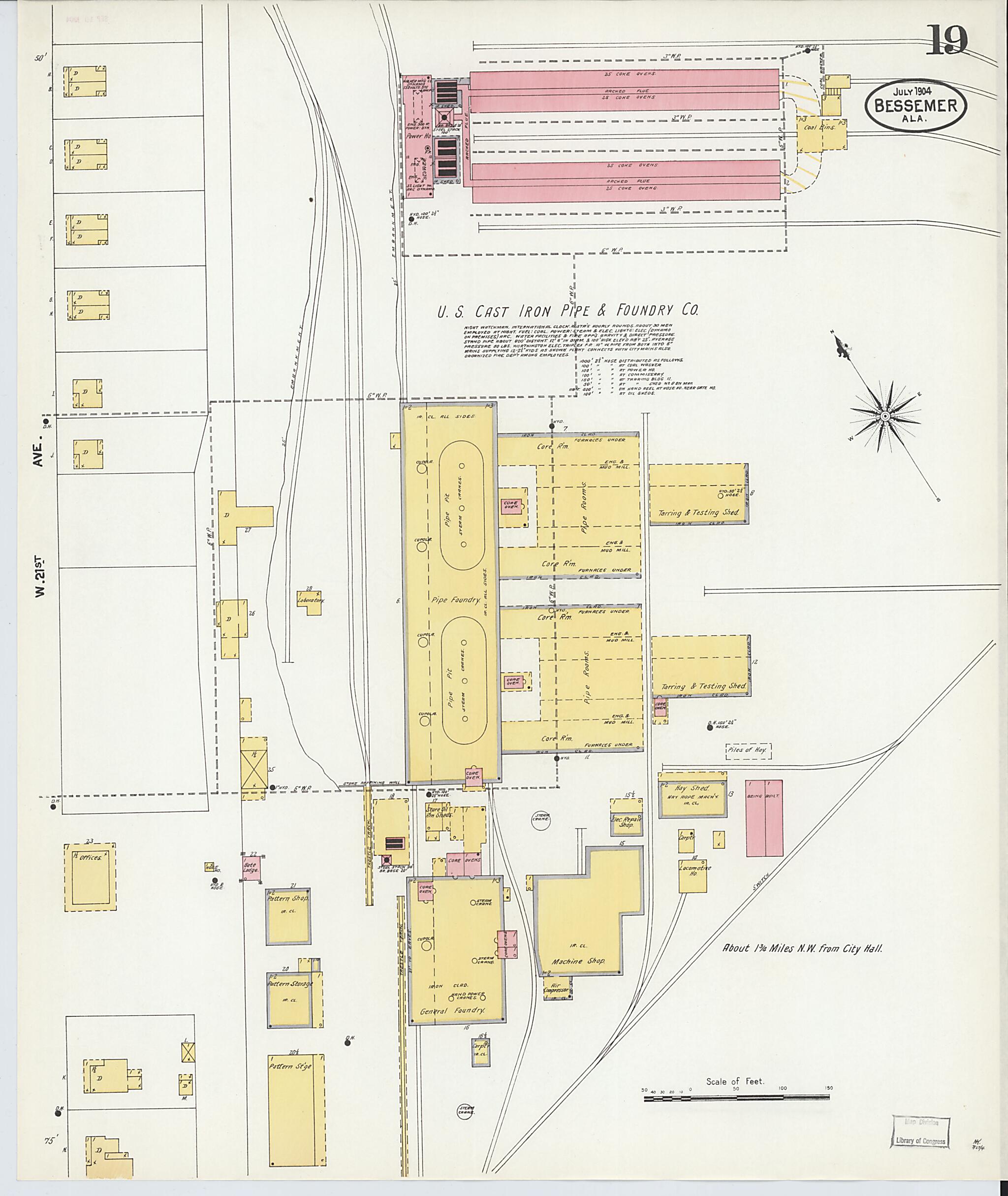Bessemer, Jefferson County, Alabama 1904 (Sheet 19 of 20) by Relic Map Company