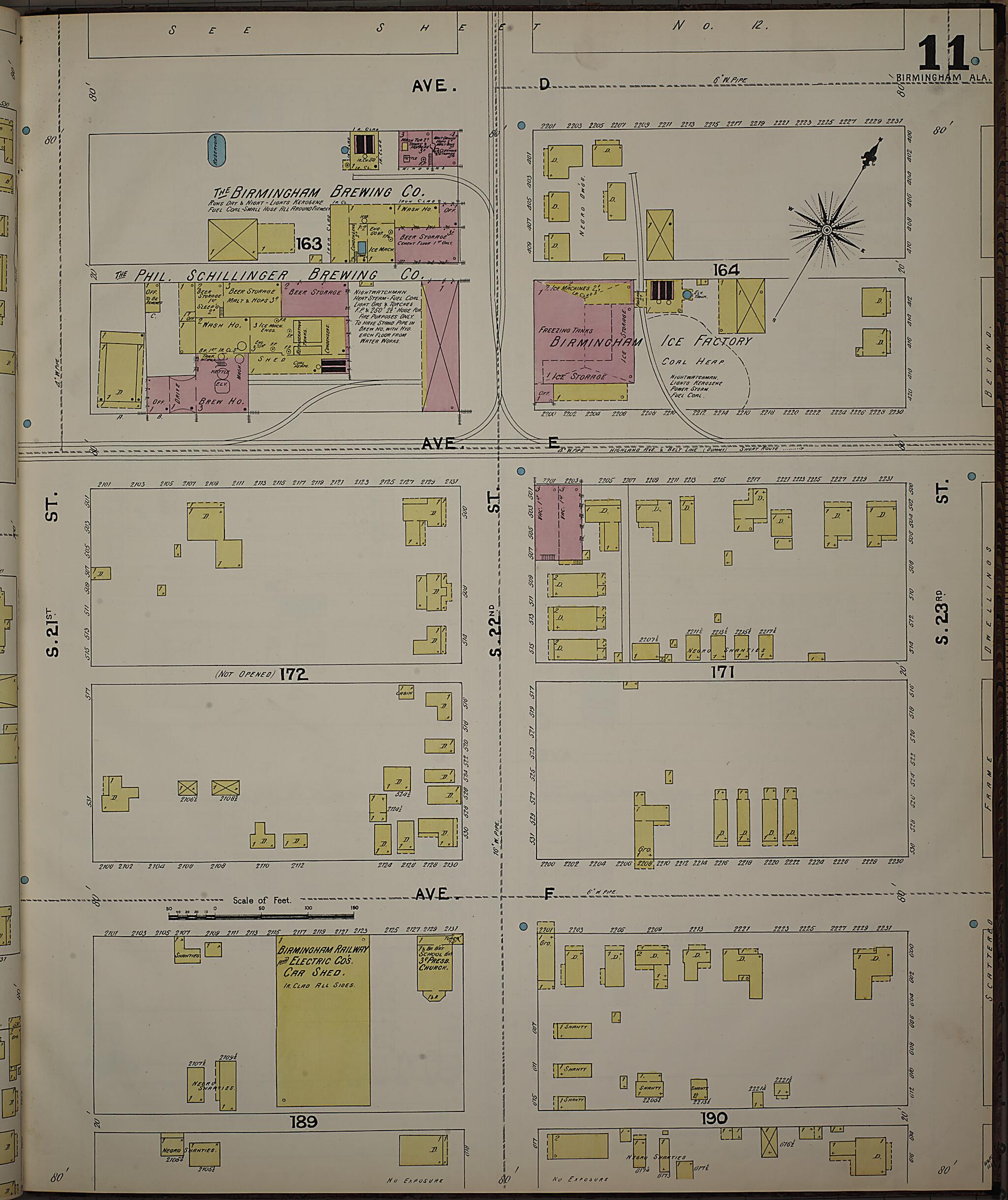 Birmingham, Jefferson County, Alabama 1891 (Sheet 11) by Relic Map Company